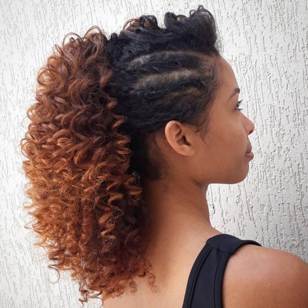 penteado-elegante-rabo-de-cavalo-cacheado-com-trança-festa-junina-confraternização