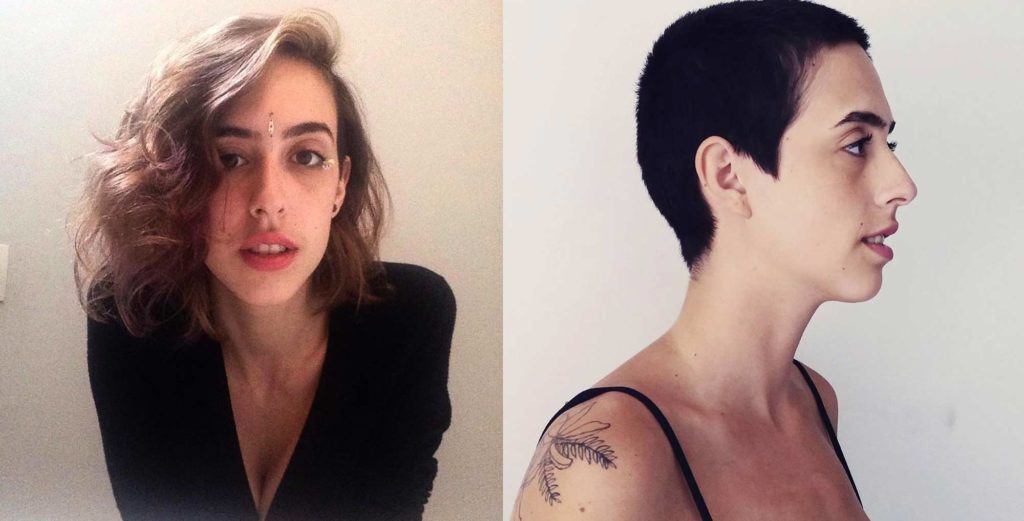 modelo de Mulheres com cabelo raspado