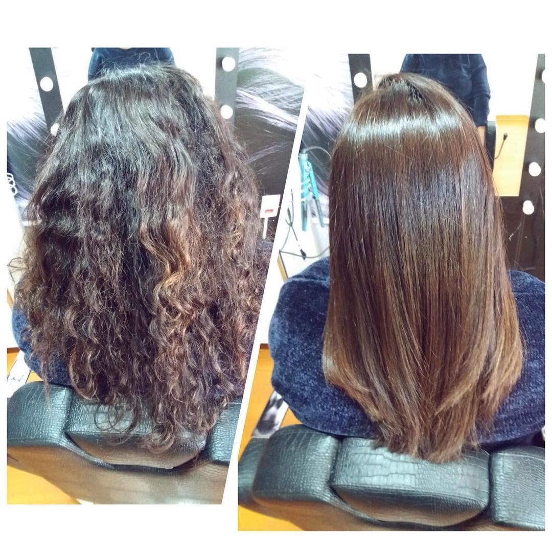 Foto de selagem no cabelo antes e depois