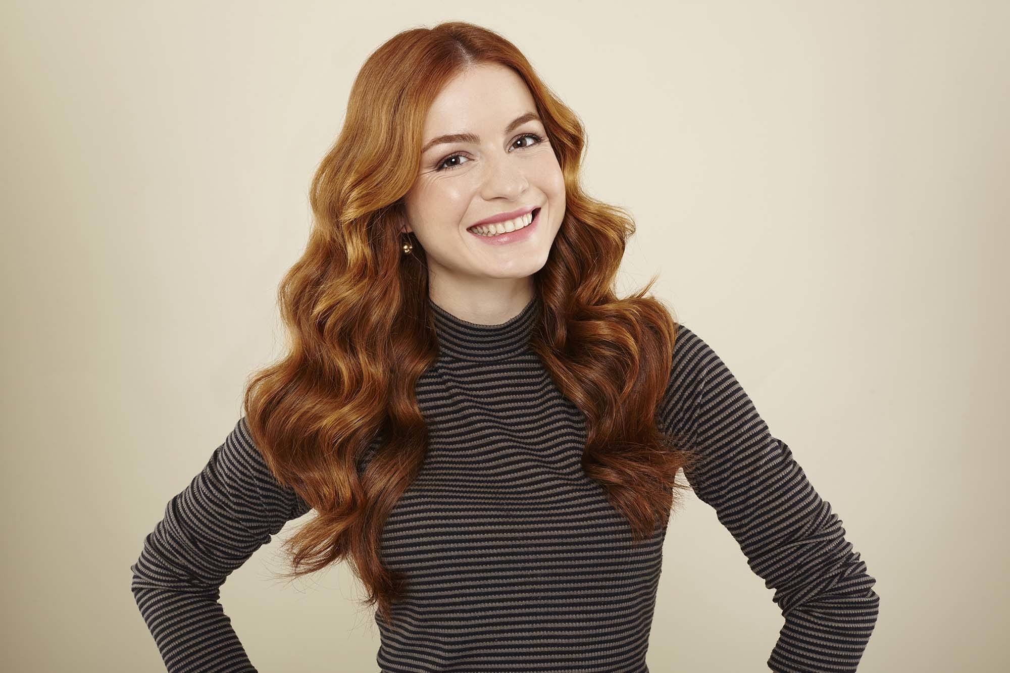 beach waves sem modelador de cachos ruivo longo