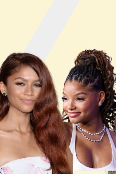 montagem com mulheres negras de cabelos de cores diferentes