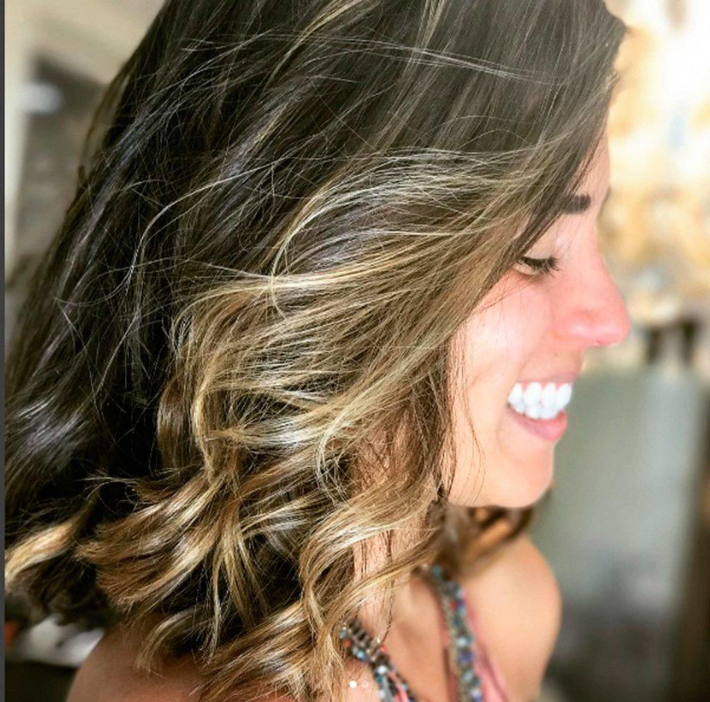 modelo de mechas marmorizadas