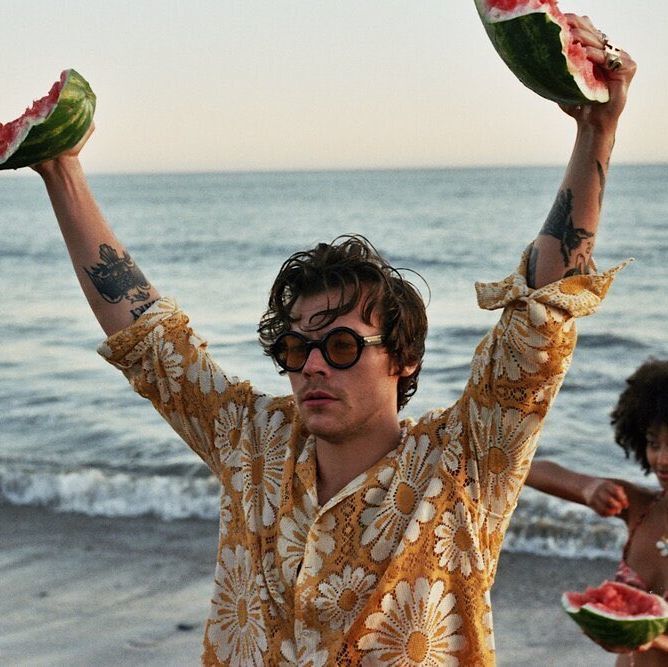 harry styles na praia
