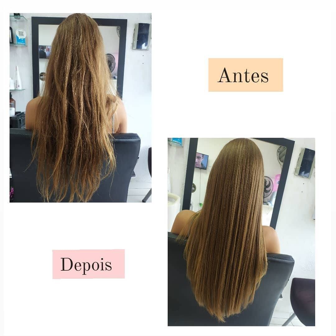 Antes e depois da selagem capilar