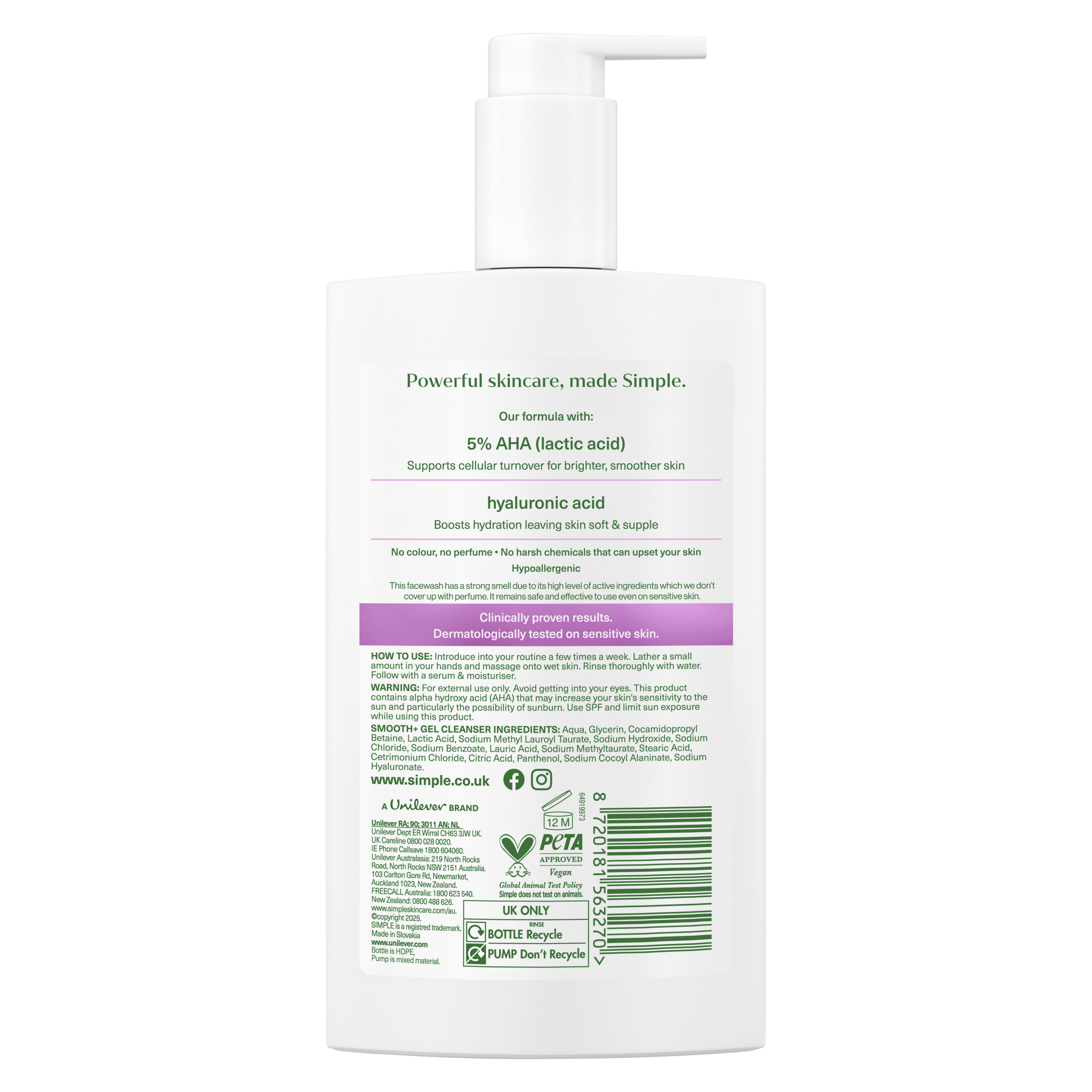 Simple Smooth+ Gel Facial Cleanser
