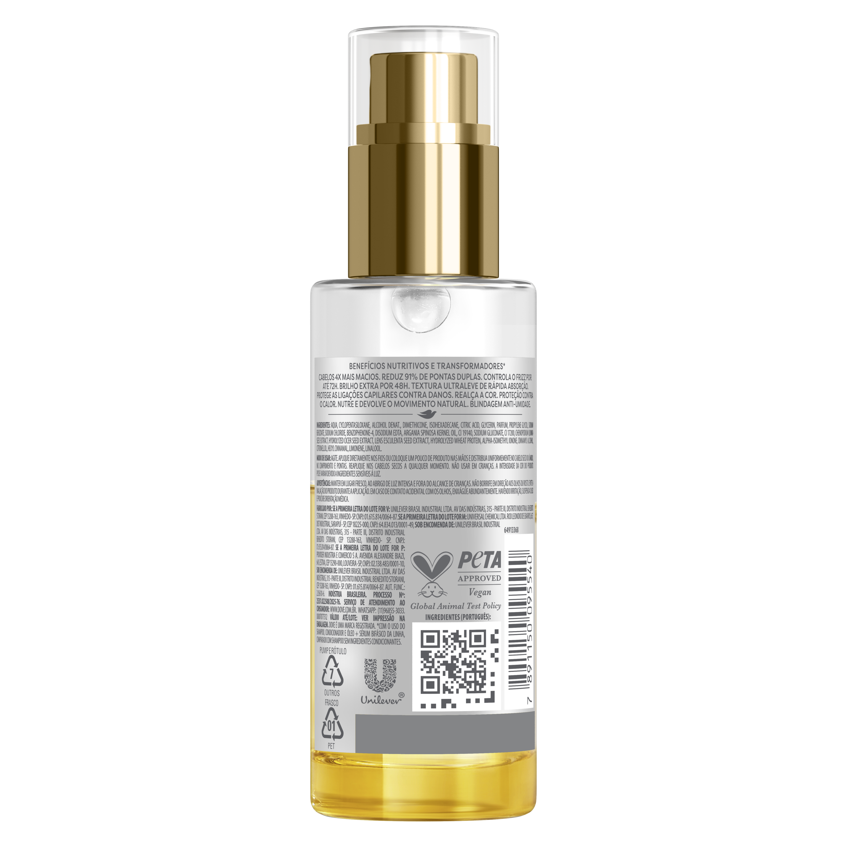 Óleo Sérum Bifásico Dove Bond Repair + Peptídeo 110ml