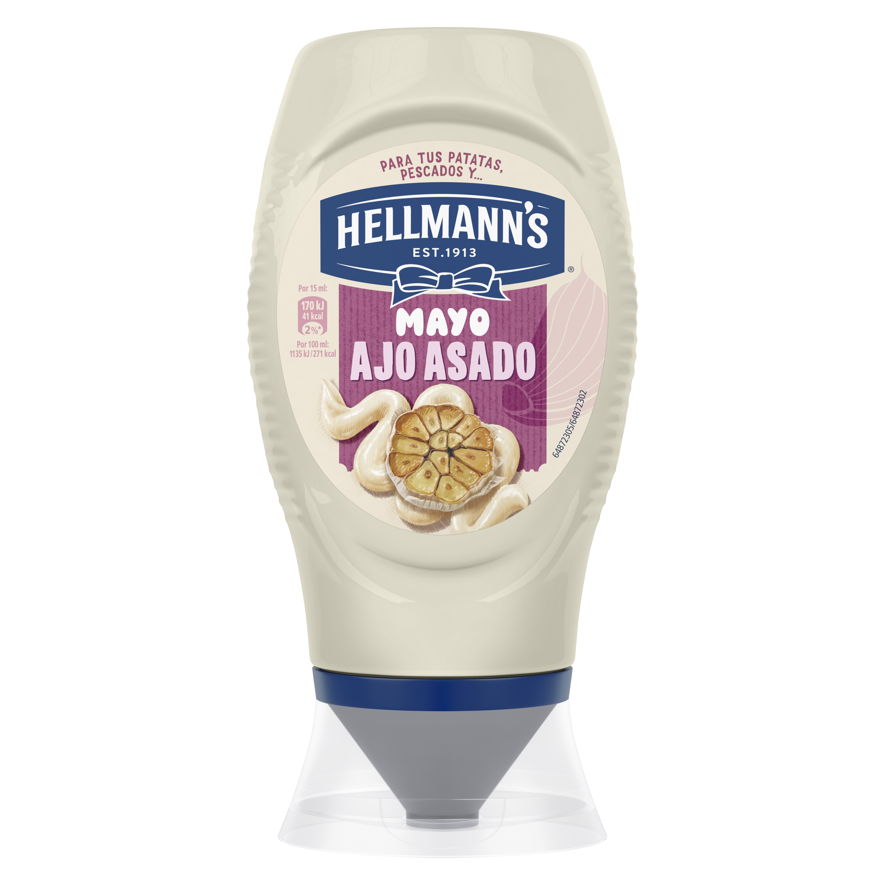 Hellmann's  Mayo  Ajo Asado Bocabajo 250 ML packshot