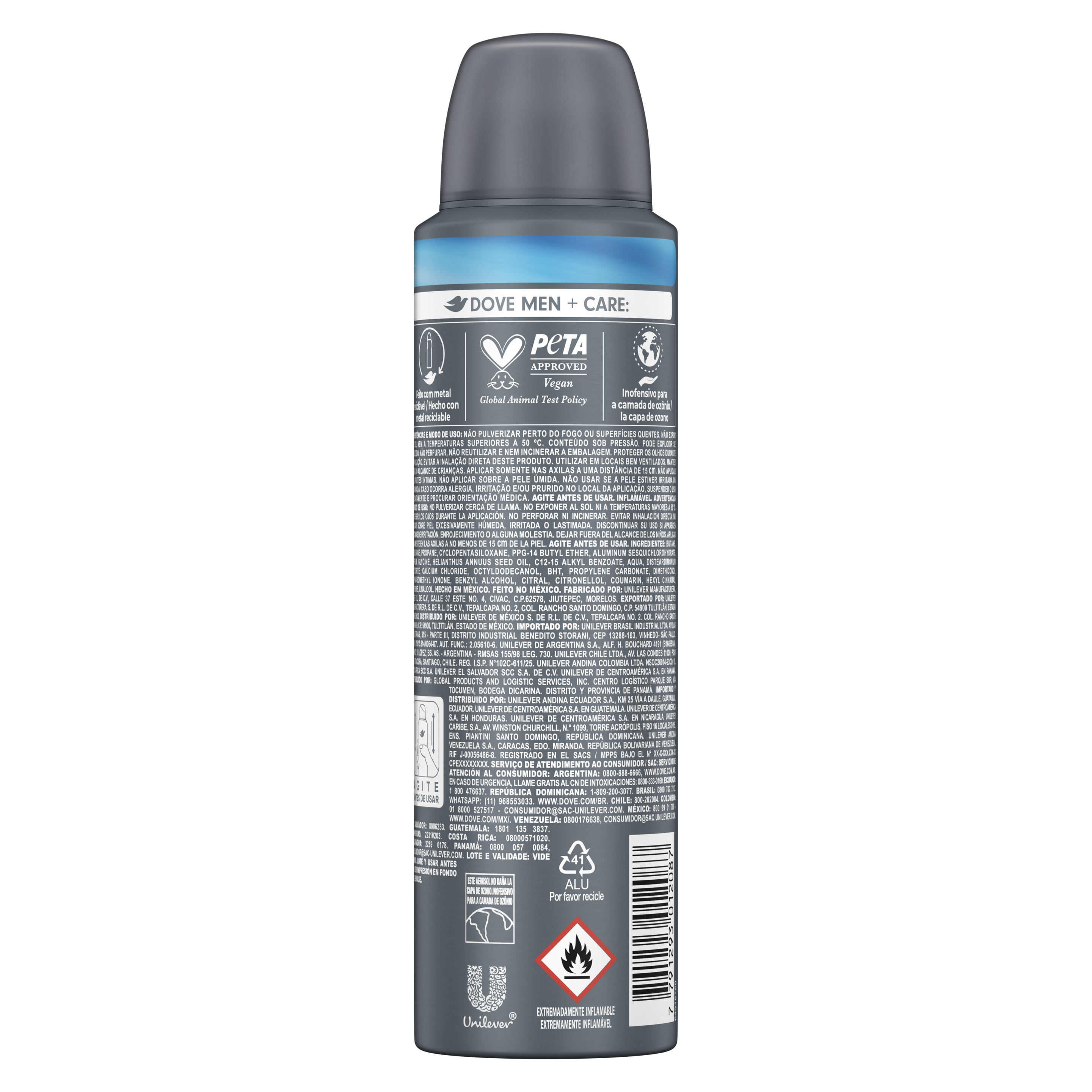 Desodorante Antitranspirante Aerosol Dove Men+Care Proteção Total
