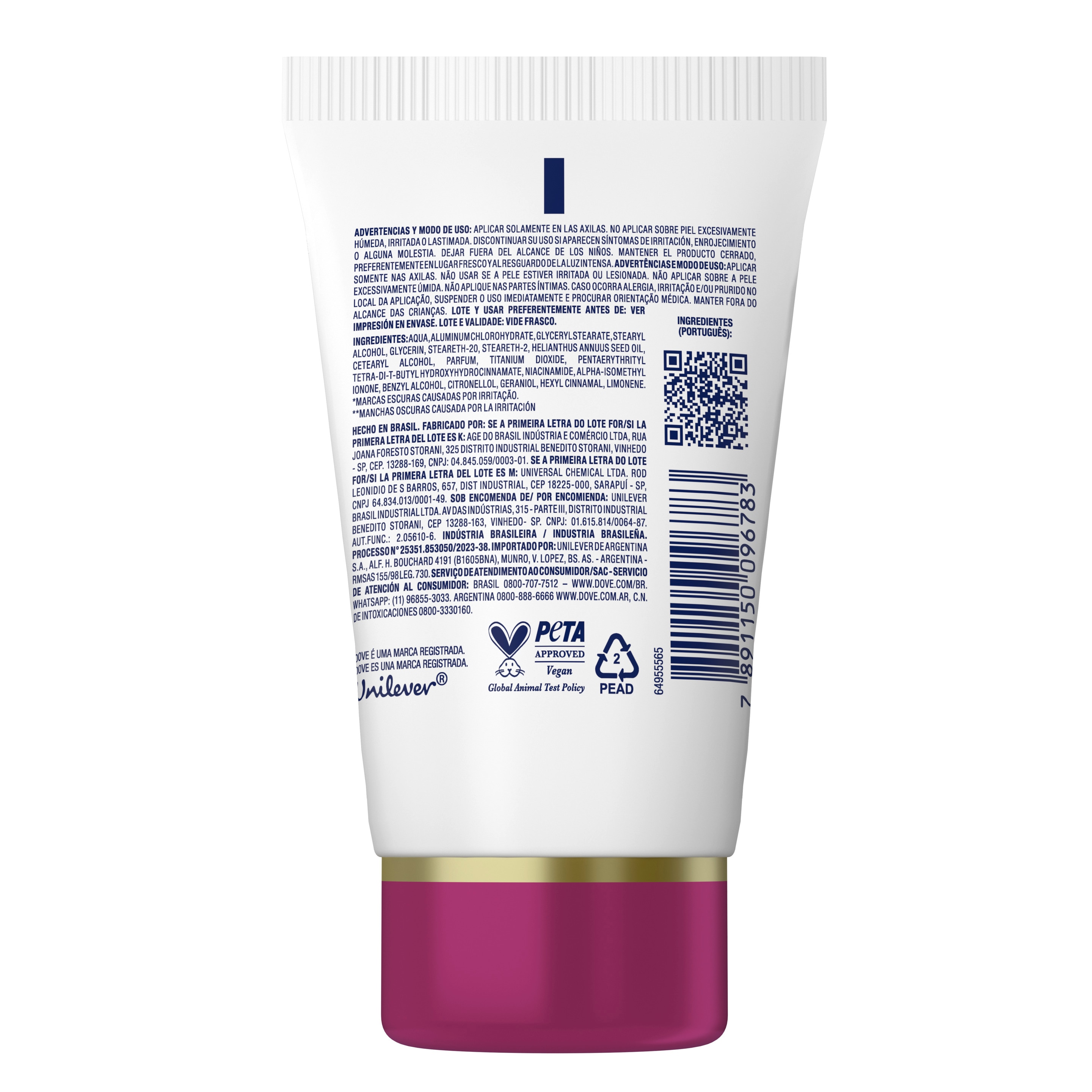 Antitranspirante en Crema Dove Serum Cream Previene Oscurecimiento