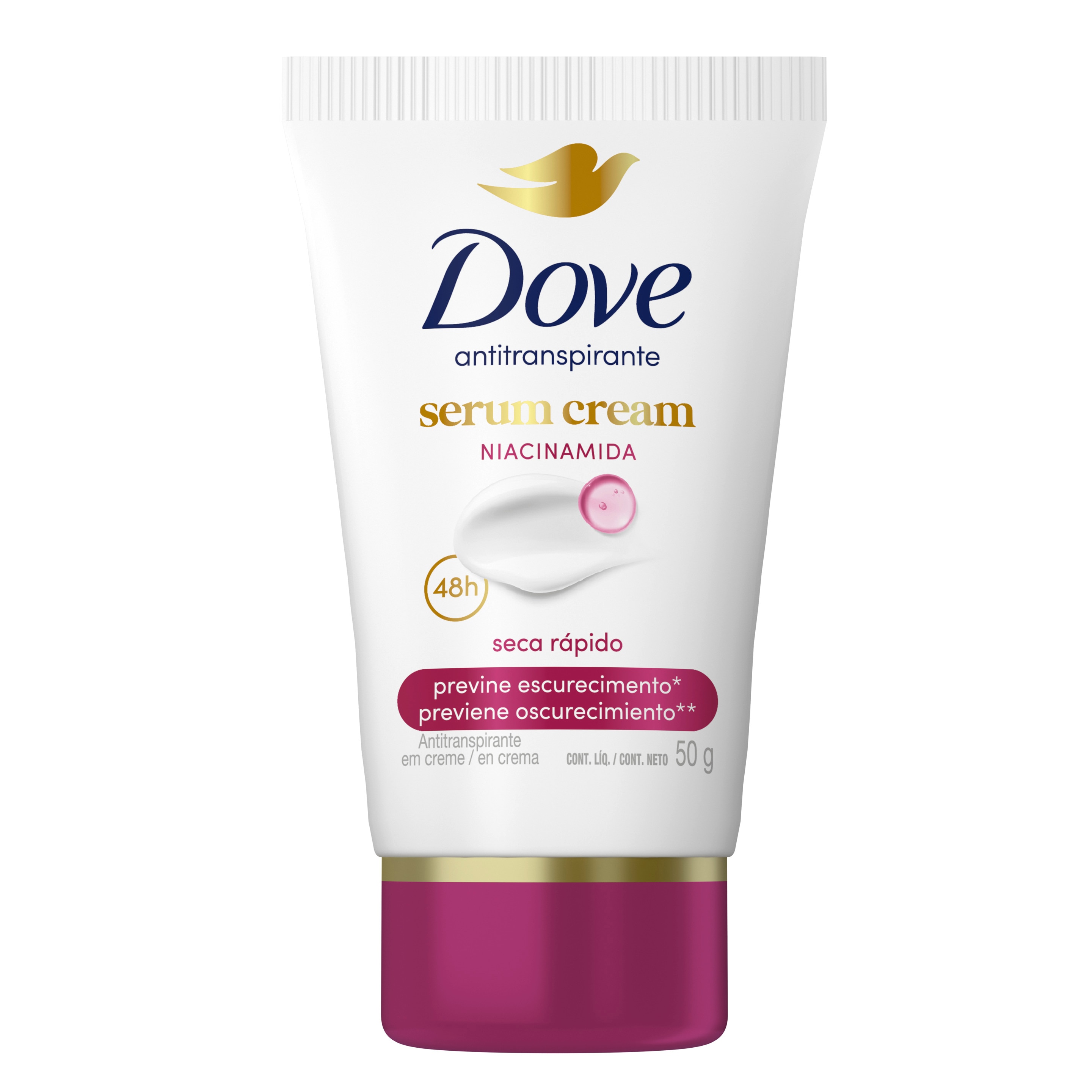 Antitranspirante Dove Previene Oscurecimiento en crema 50gr para axilas humectadas