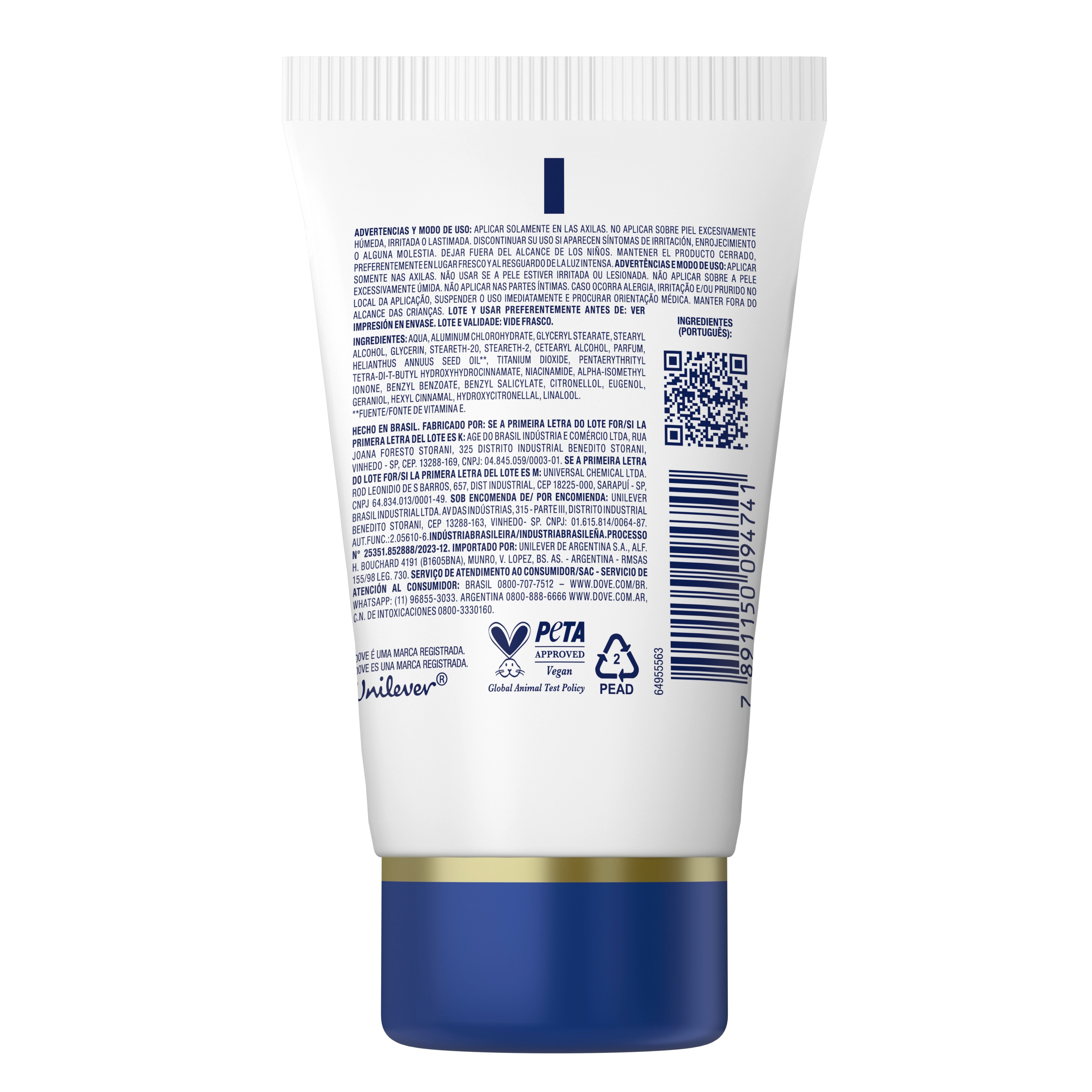 Antitranspirante en Crema Dove Serum Cream Reparación Diaria