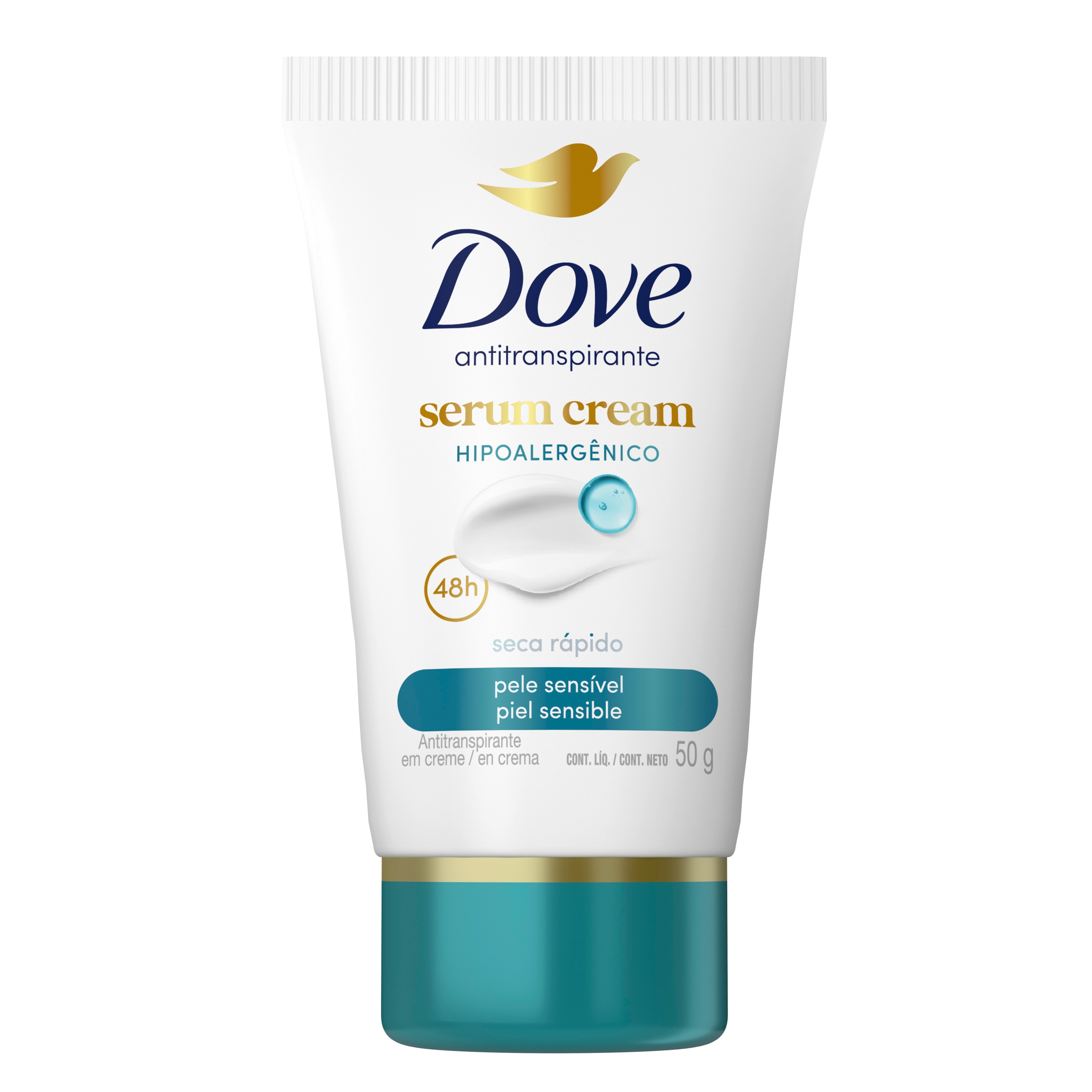 Antitranspirante Dove Hipoalergenico en crema 50gr para axilas humectadas
