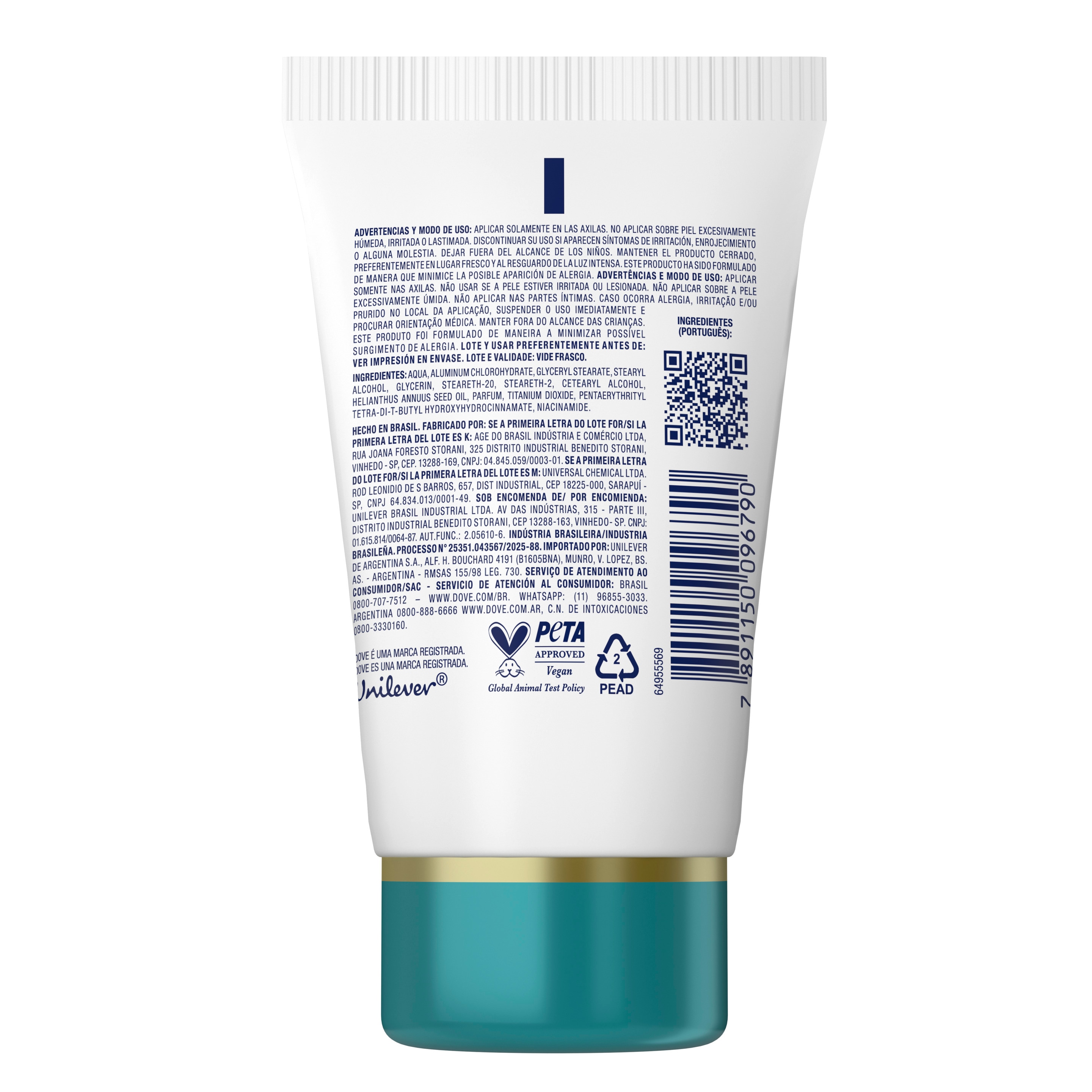 Antitranspirante en Crema Dove Serum Cream Piel Sensible
