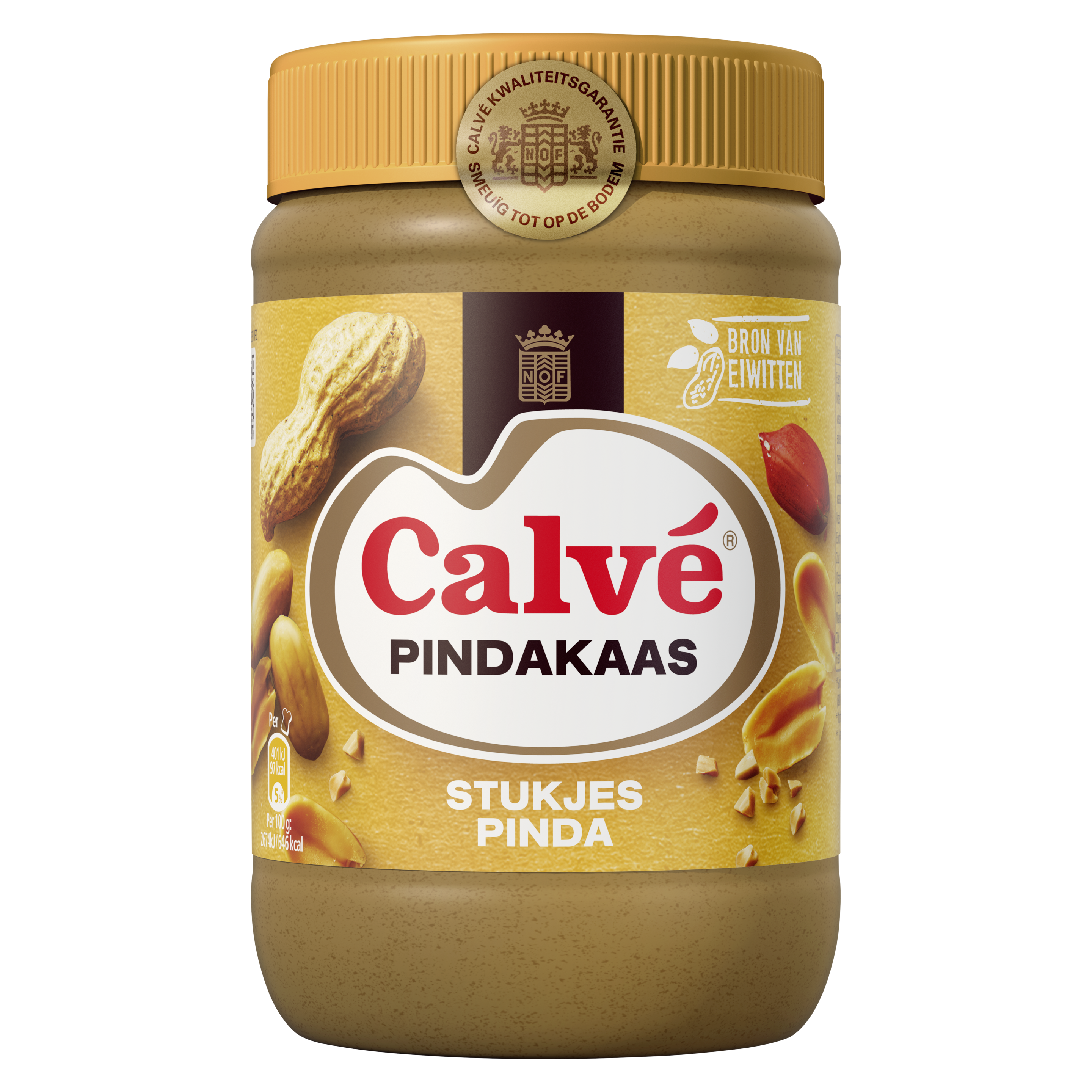 Calve Pindakaas met stukjes pinda 650 g