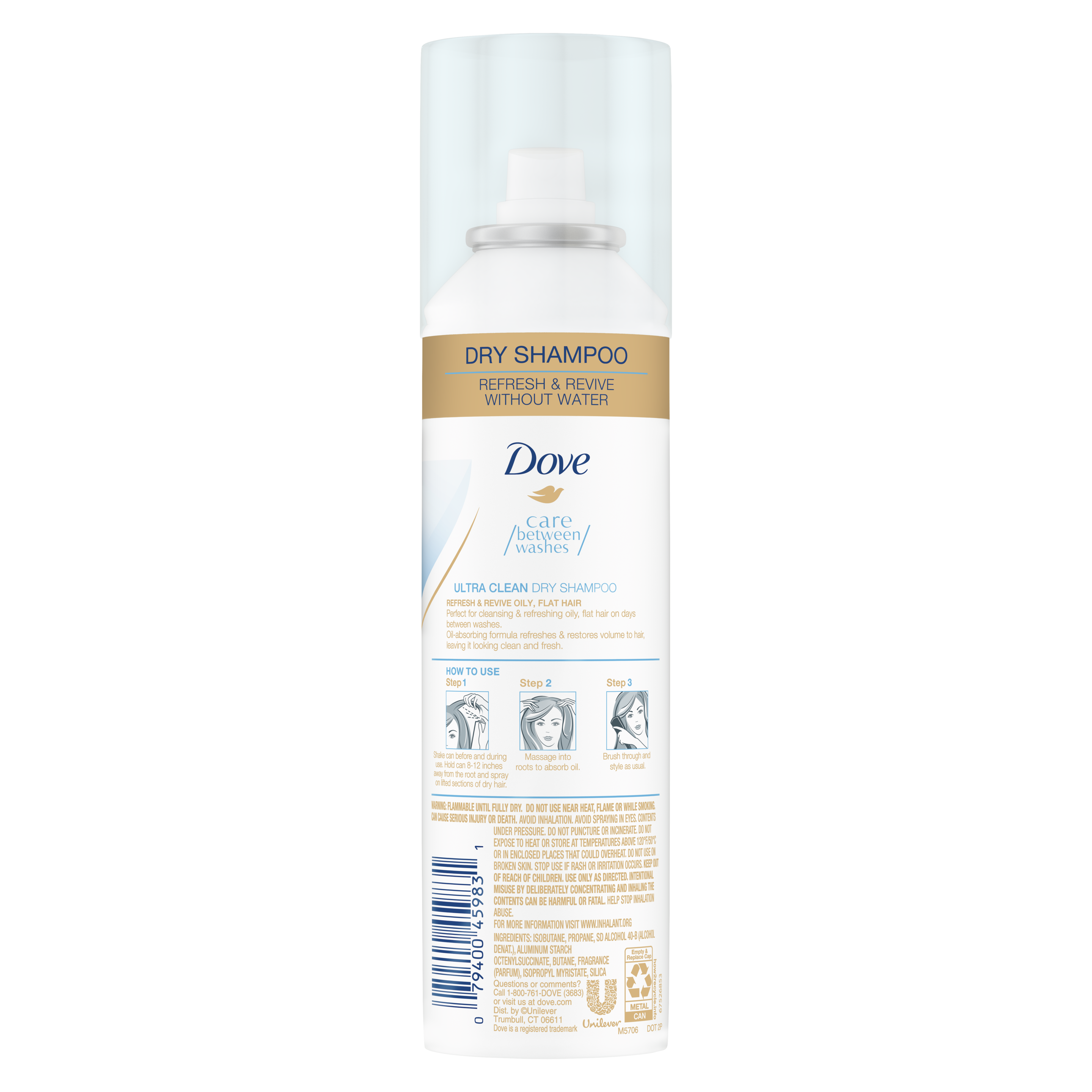 Dove Care Between Washes Ultra Clean Dry Shampoo 5 oz