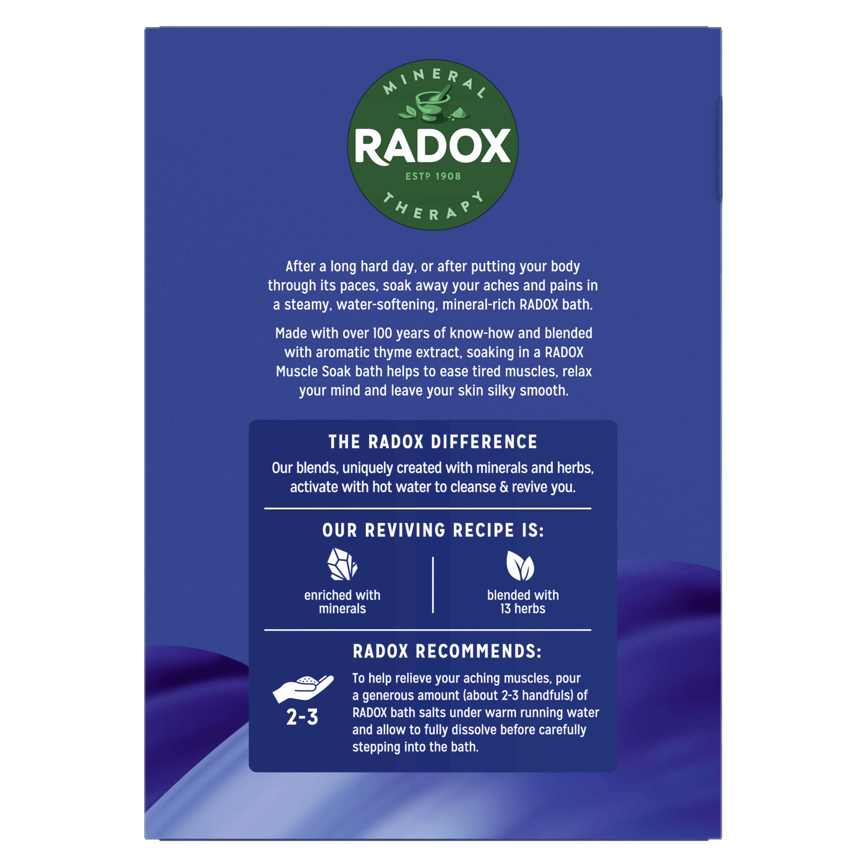 Radox Muscle Soak Bath Salts 400g with Thyme Extracts