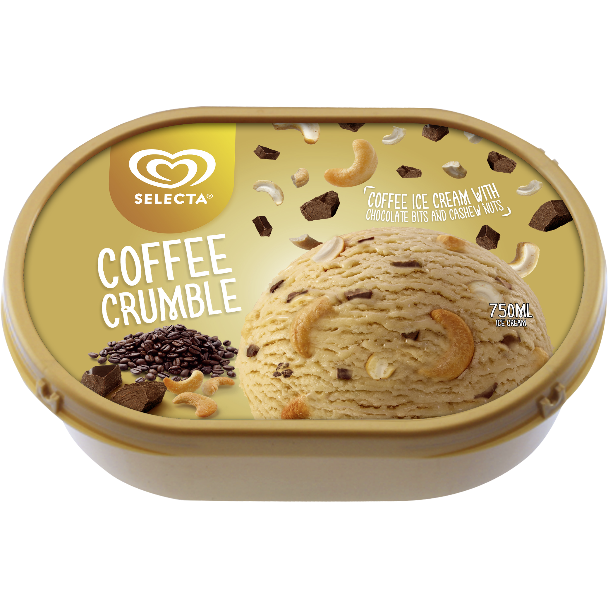 Selecta Coffee Crumble Ice Cream 750Ml