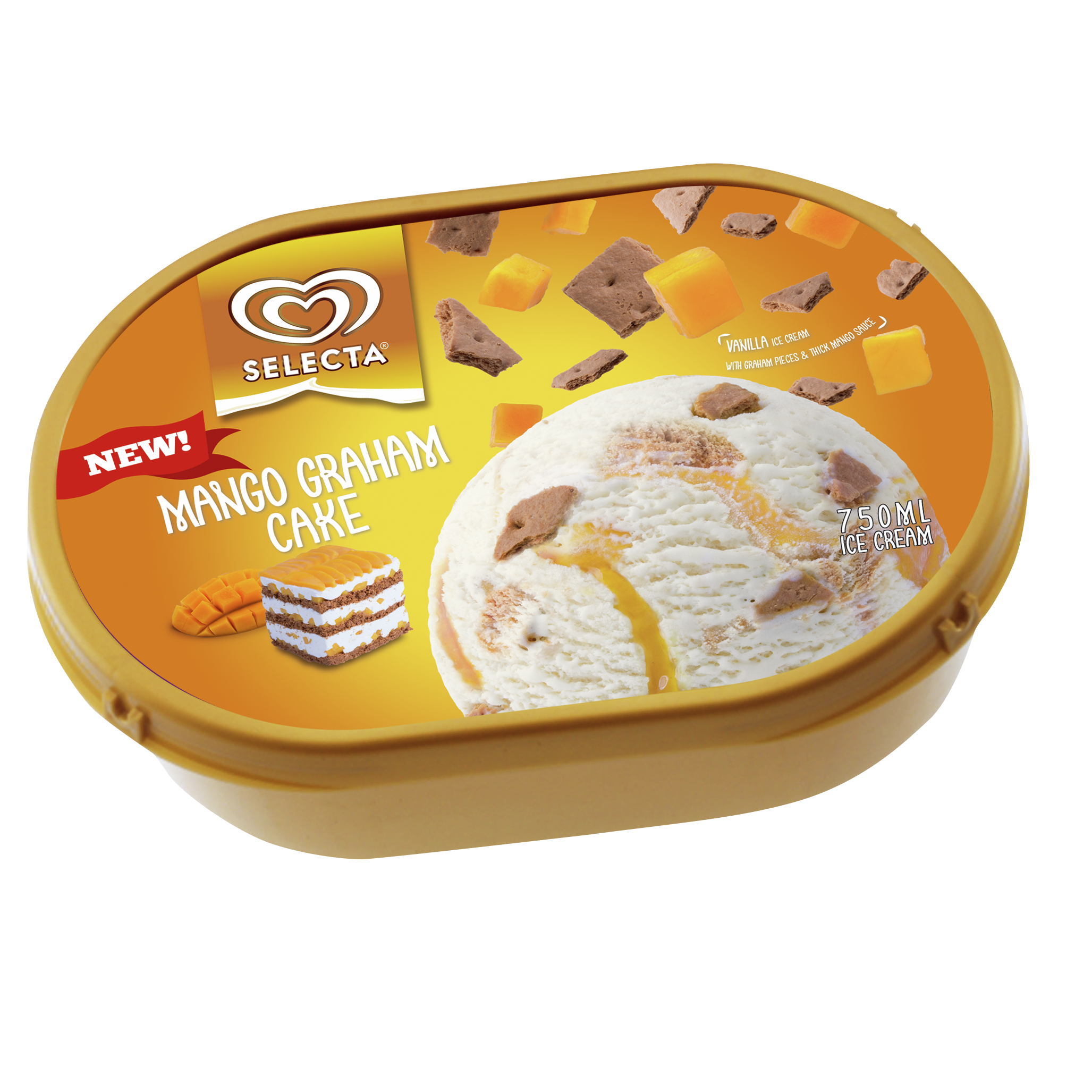 Selecta Supreme Mango Graham Cake Ice Cream