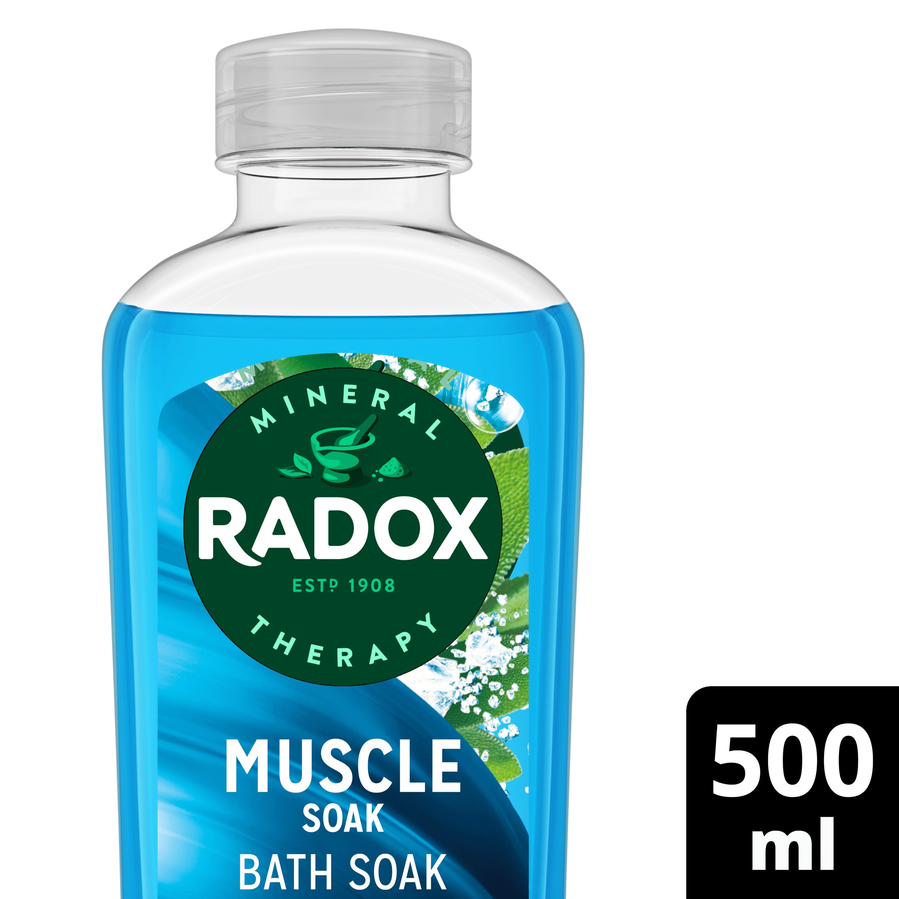 Radox Muscle Soak Bath Soak 500ml with Sea Minerals & Sage