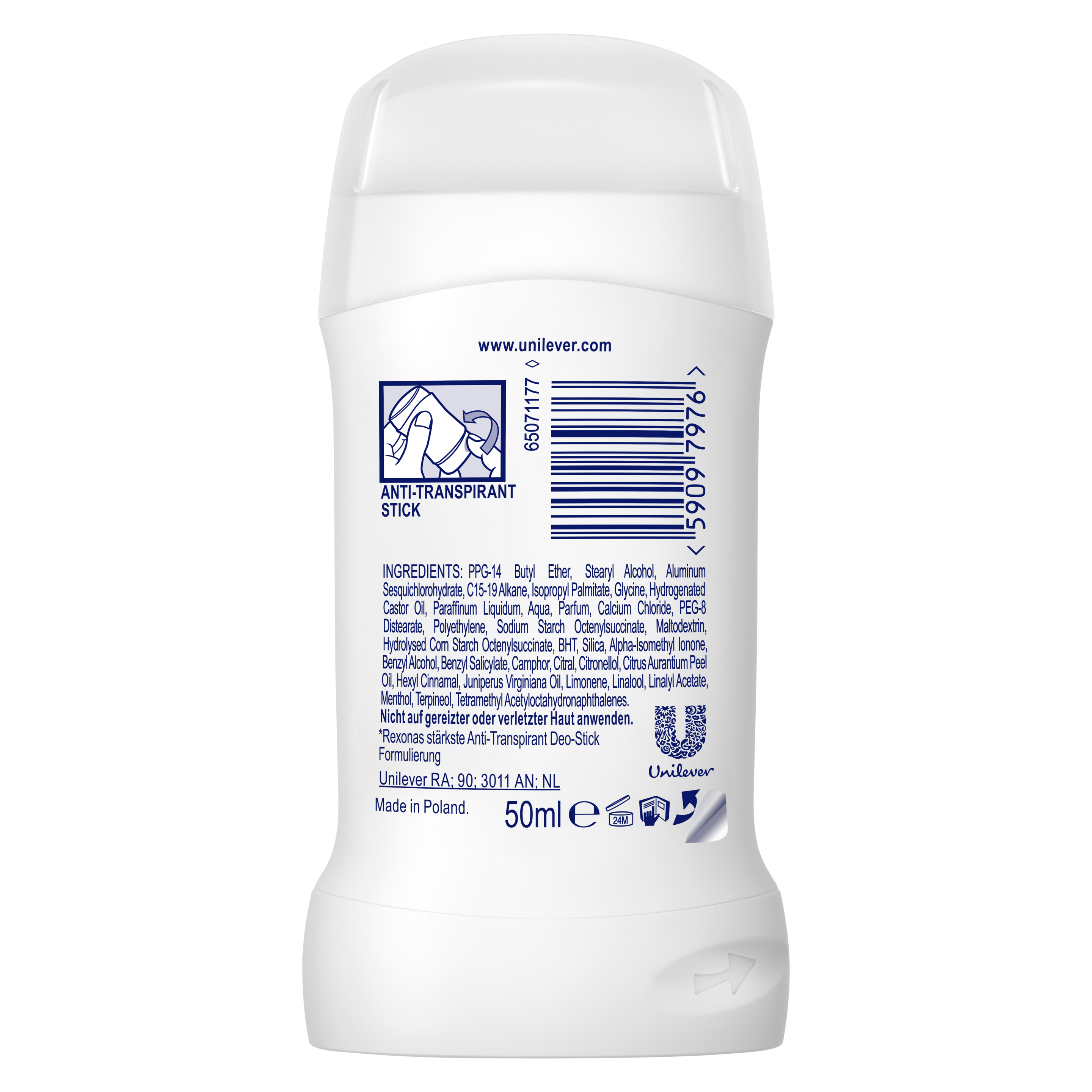Rexona Women Maximum Protection Anti Transpirant Stick Antibakterieller Deo-Schutz Deodorant mit 96 Stunden Schutz gegen starkes Schwitzen und Geruch mit 3x Schutz bei Stress, Hitze & Bewegung 50 ml packshot