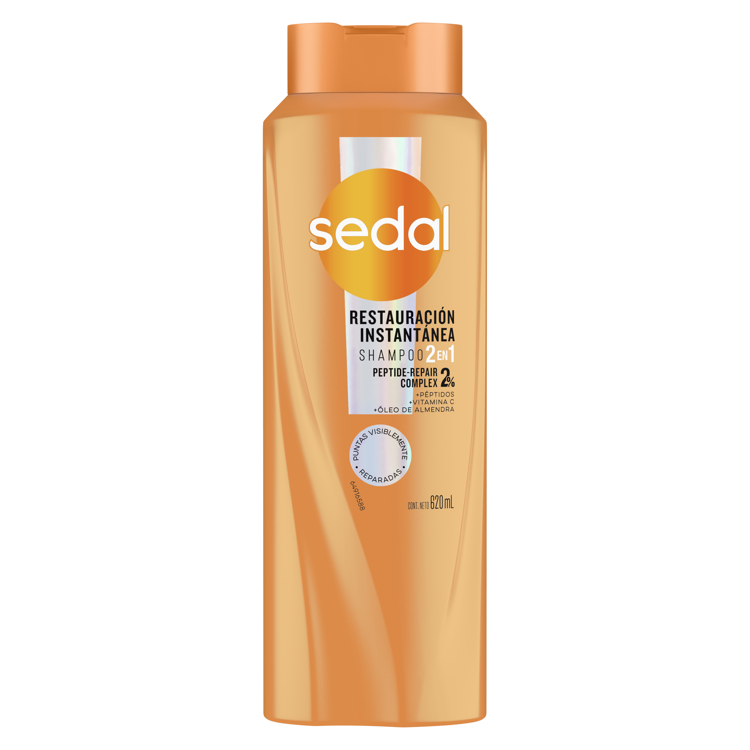 Imagen al frente del paquete Shampoo Sedal Restauración Instantánea 2en1 620 ml packshot