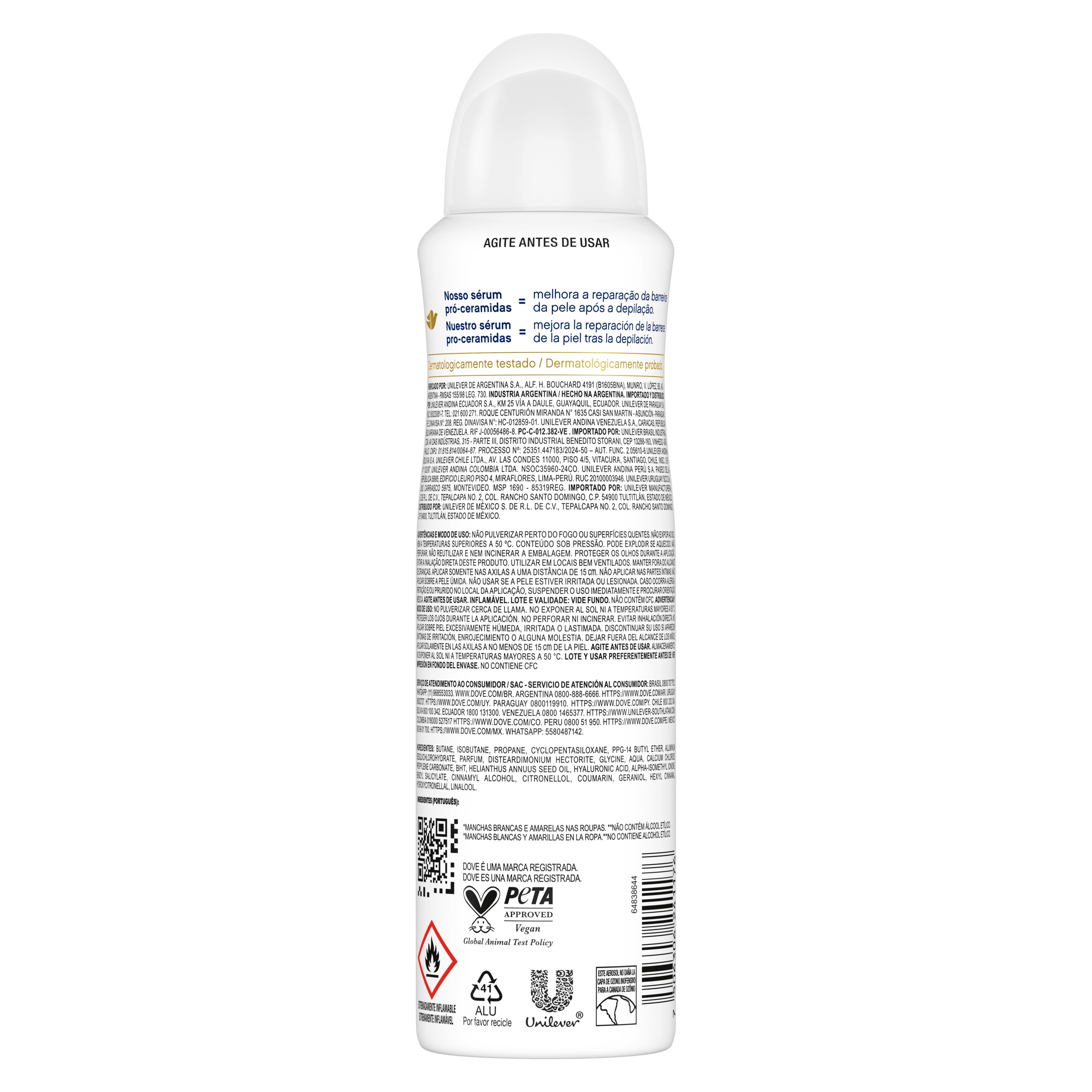 Antitranspirante en Aerosol Dove Invisible Care