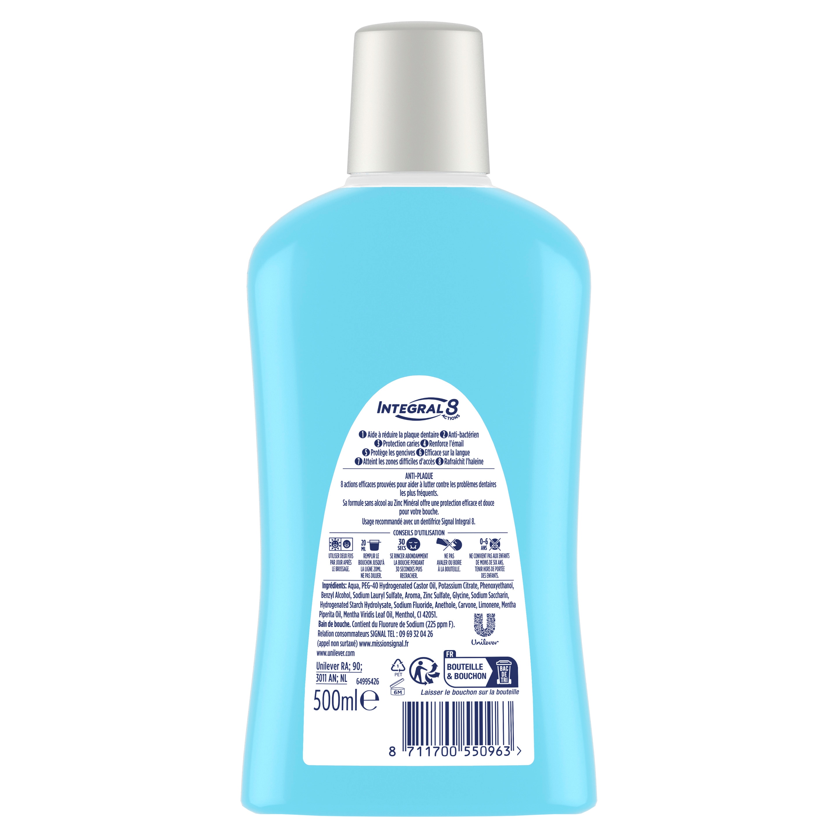 Signal Bain De Bouche Integral 8 Anti-Plaque 500ml packshot