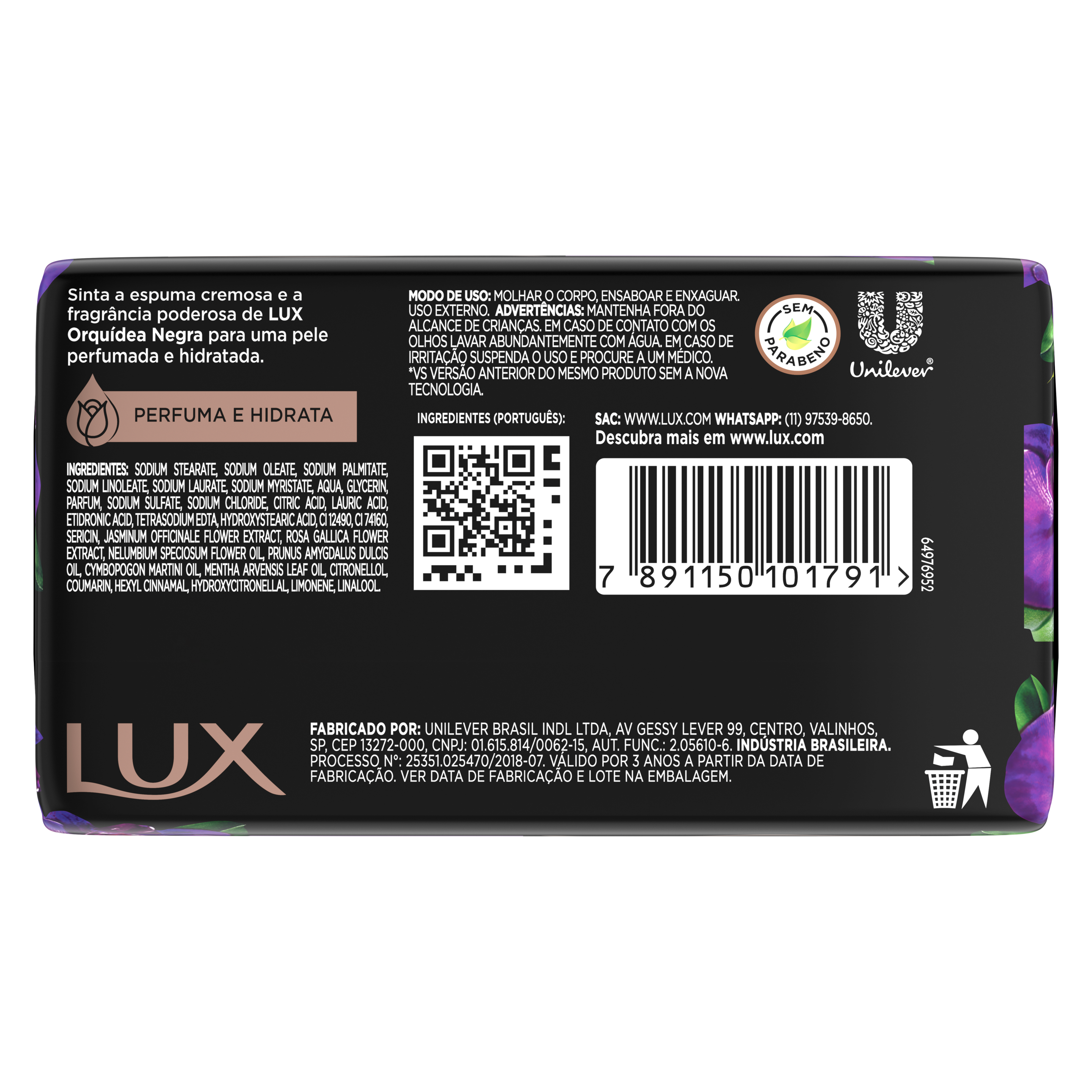 Sabonete em Barra Lux Botanicals Orquídea Negra