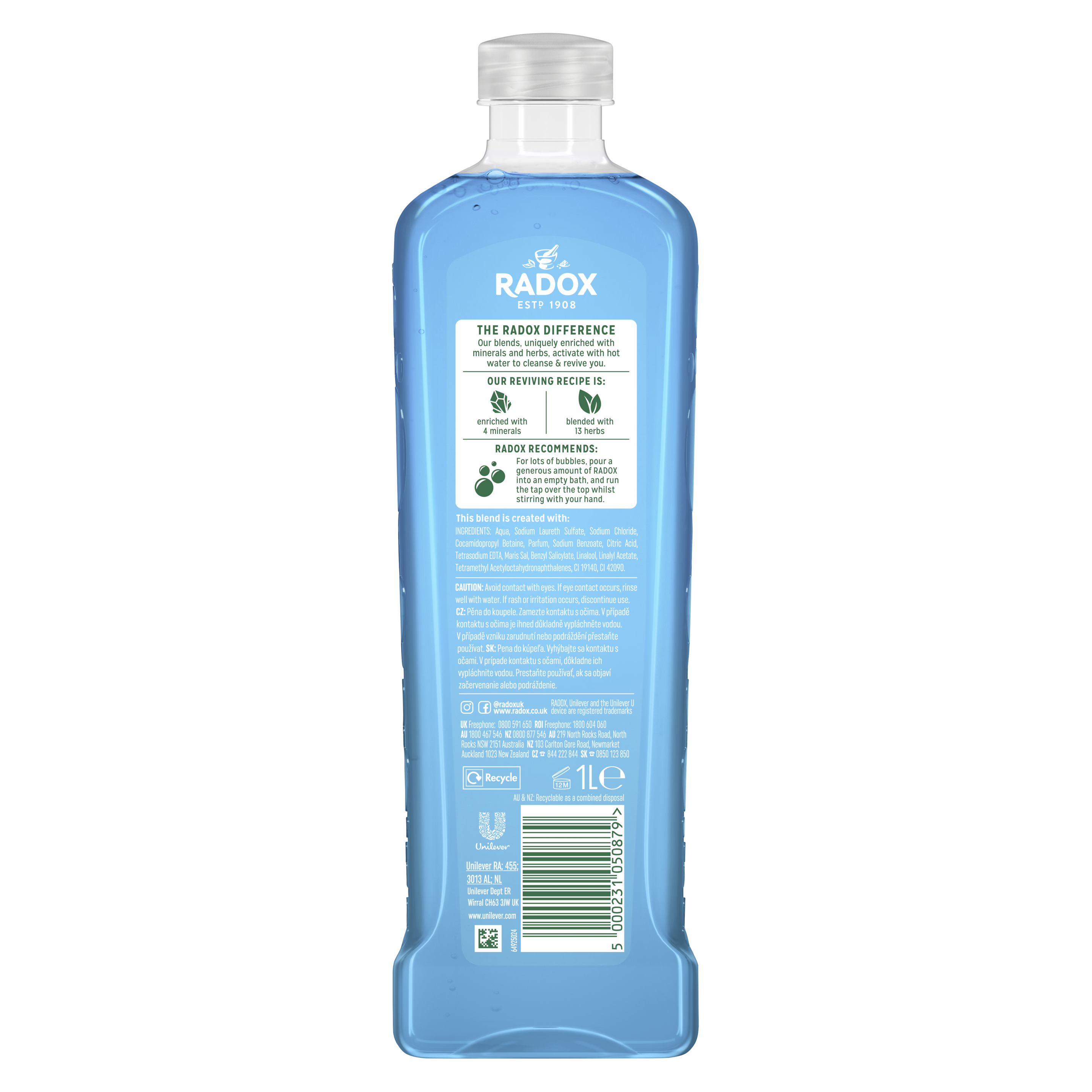 Radox Muscle Soak Bath Soak 500ml with Sea Minerals & Sage