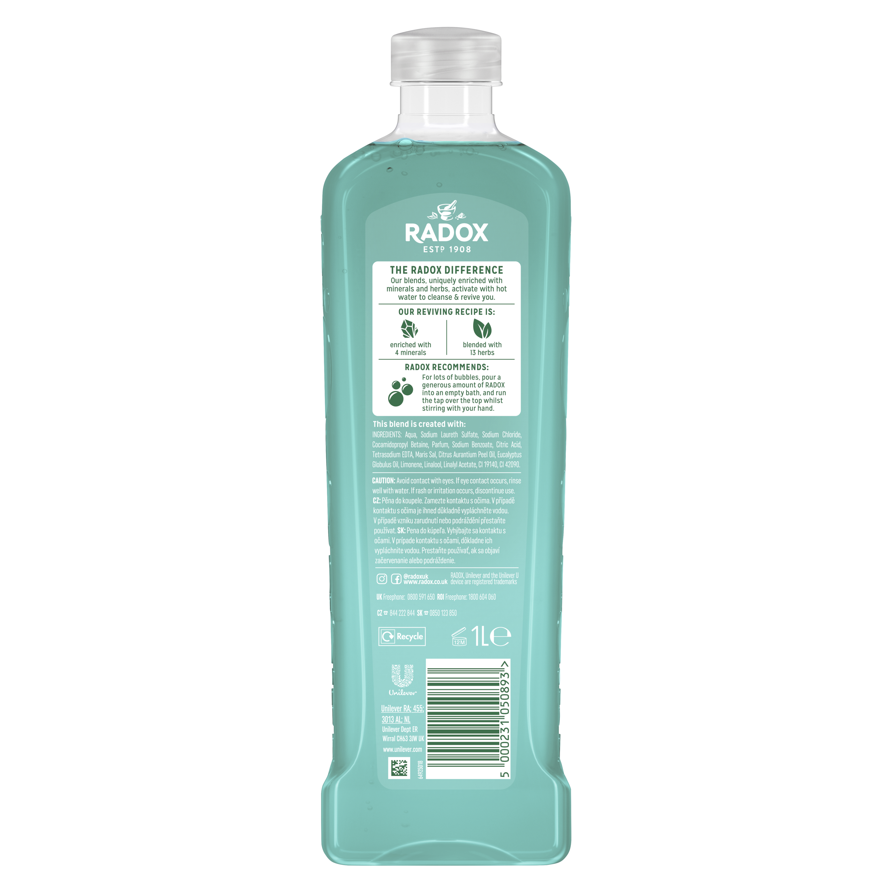 Radox Stress Relief Bath Soak 500ml with Rosemary & Eucalyptus