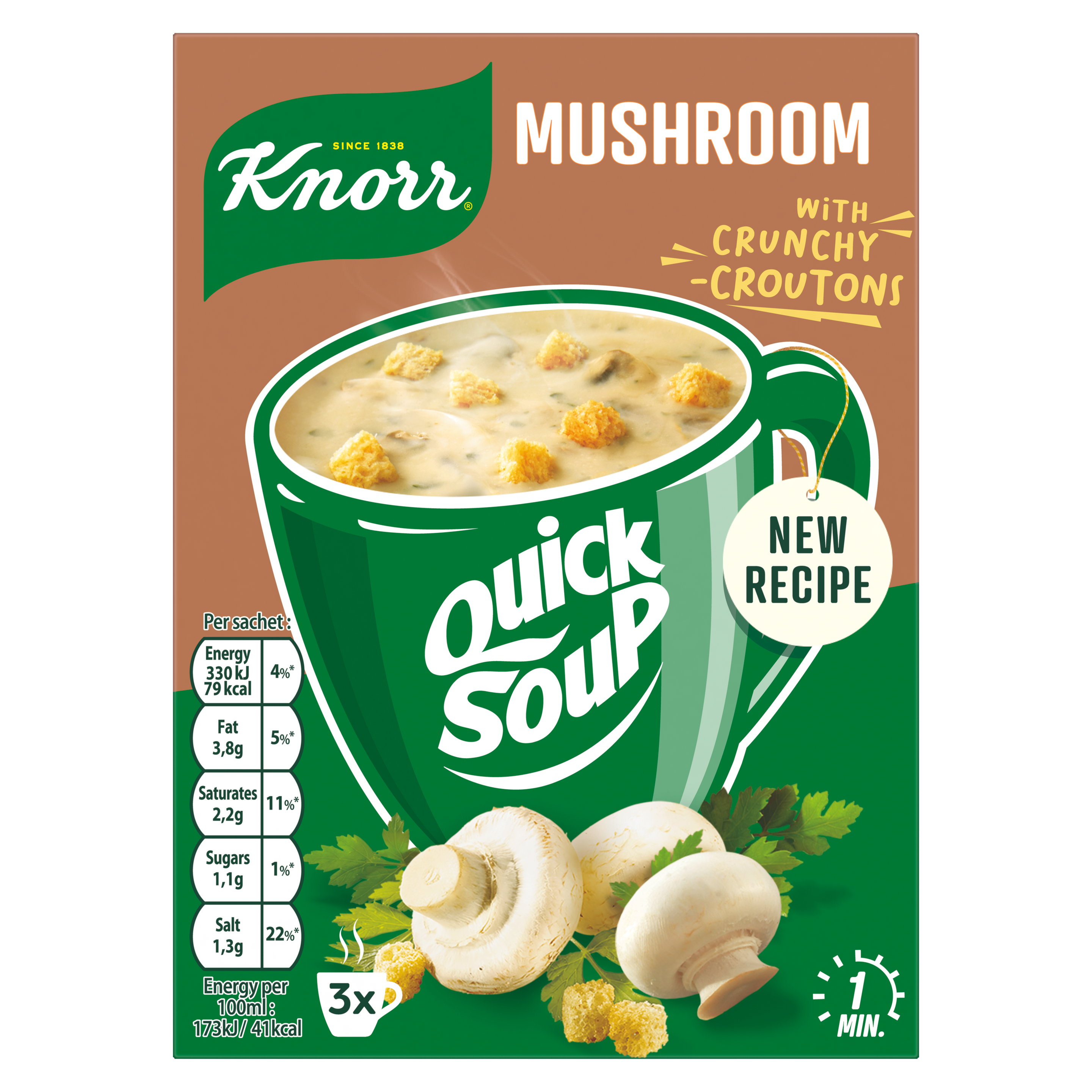 Knorr Mushroom Instant Suppe 56g packshot