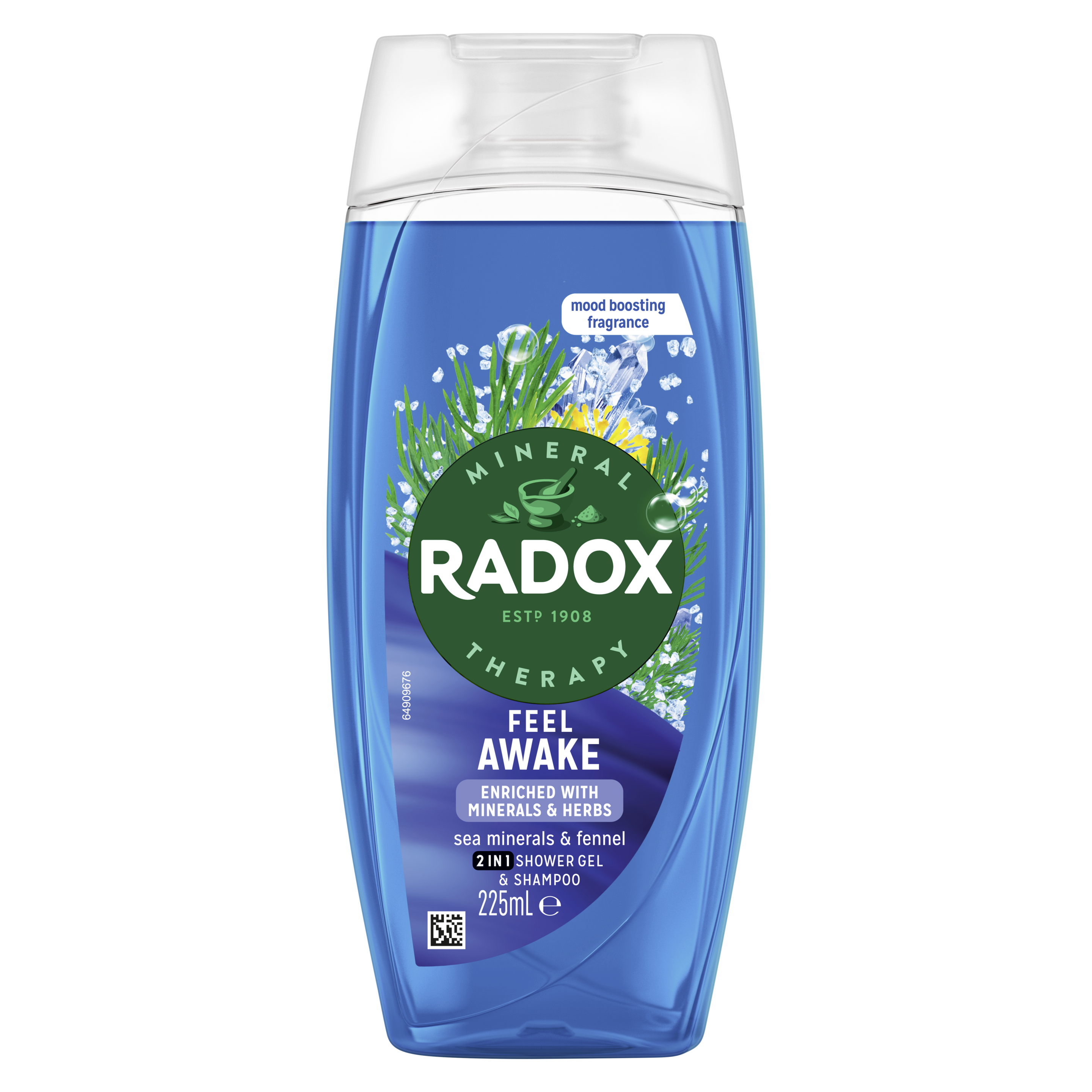 Radox Feel Awake Mood Boosting 2-in-1 Shower Gel & Shampoo 225 ml
