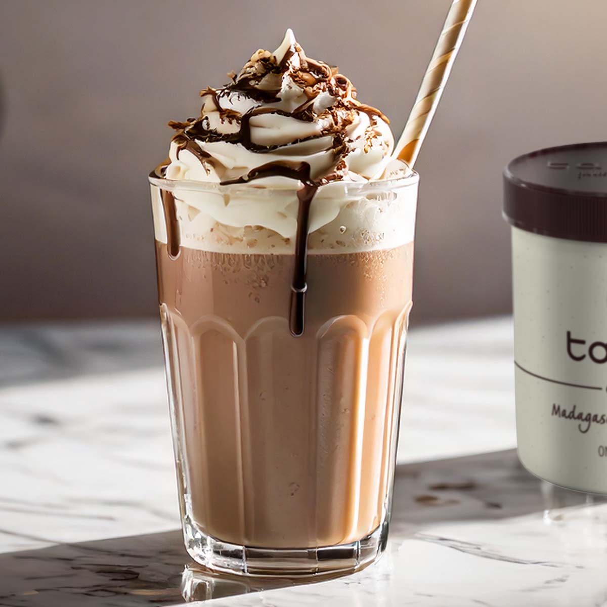 Frozen Mudslide cocktail made with Talenti Gelato.