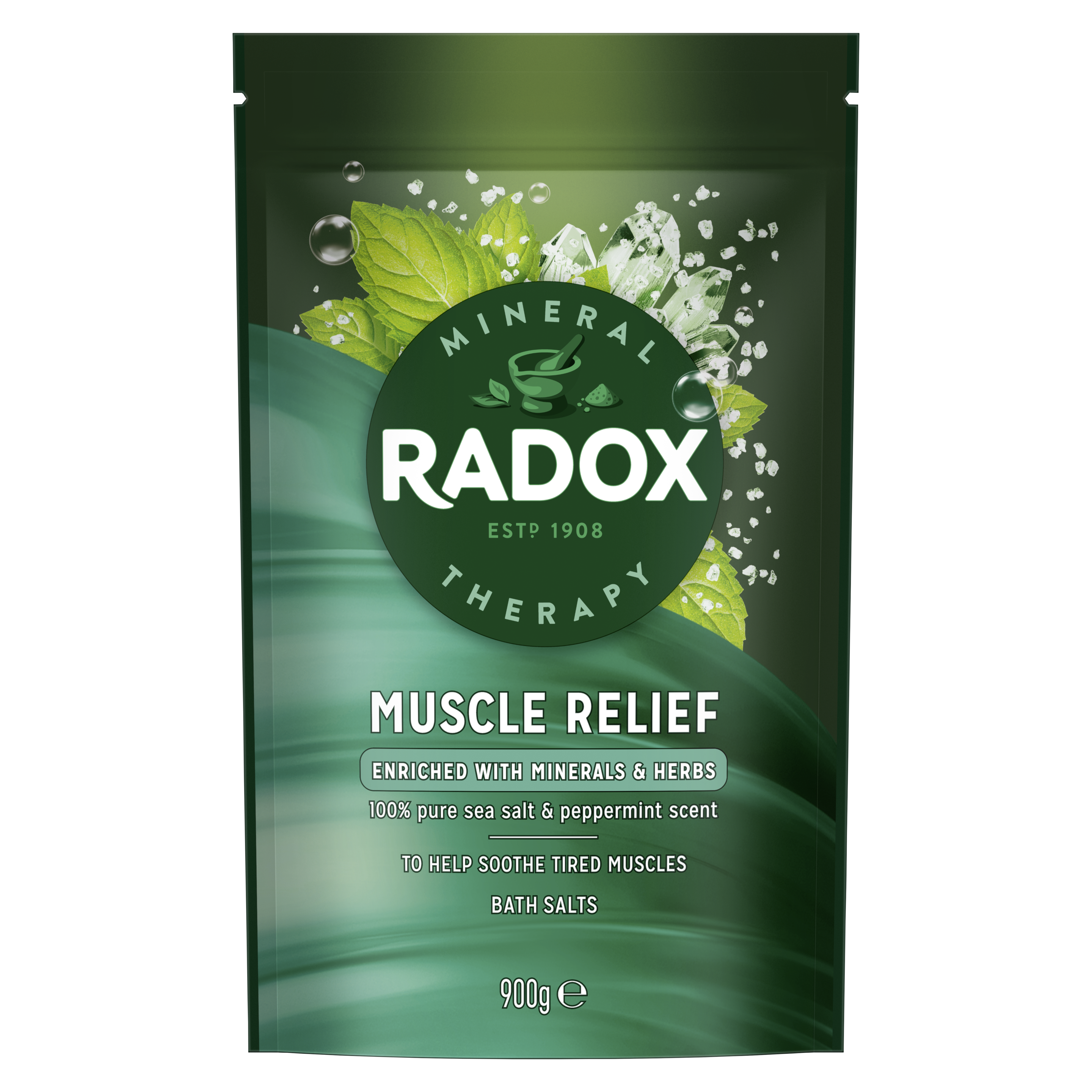 Radox Muscle Relax Bath Salts 900g packshot