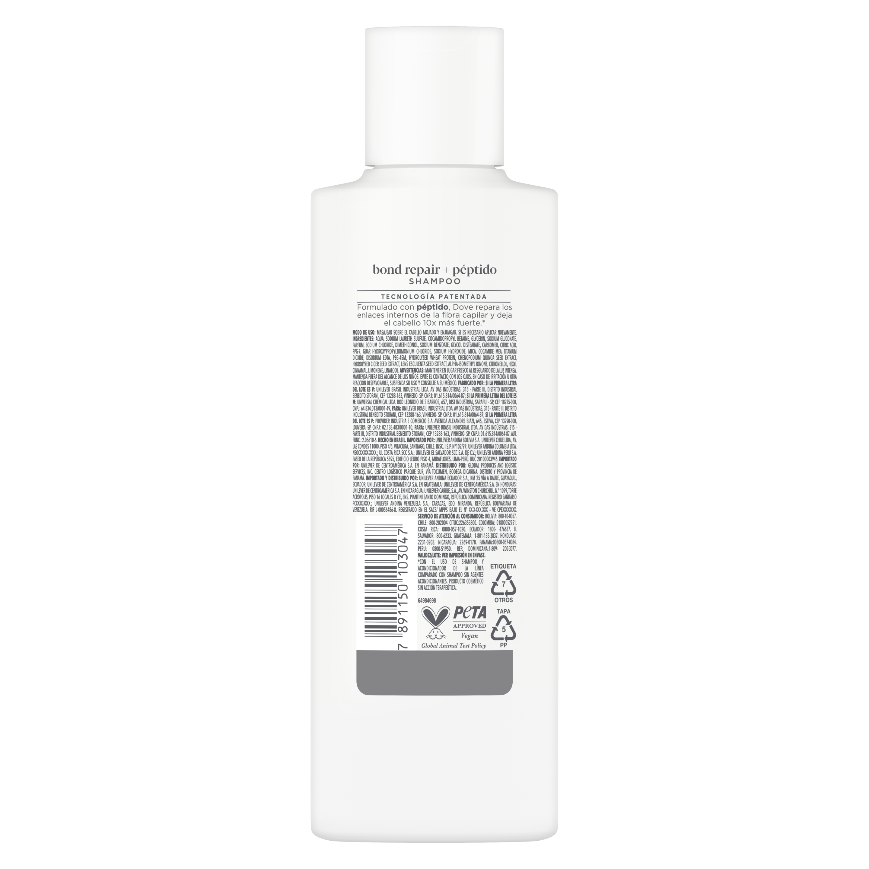 Dove Shampoo finalizador Bond Intense Repair + Peptido Complex