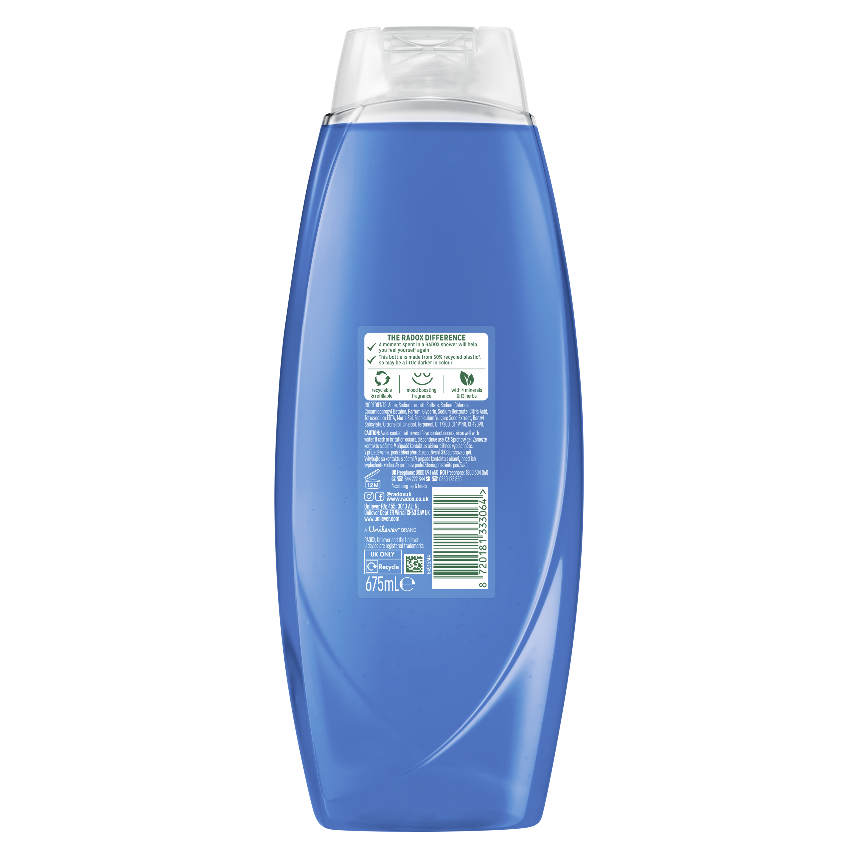 Radox Feel Awake 2-in-1 Shower Gel 225ml with Sea Minerals & Fennel