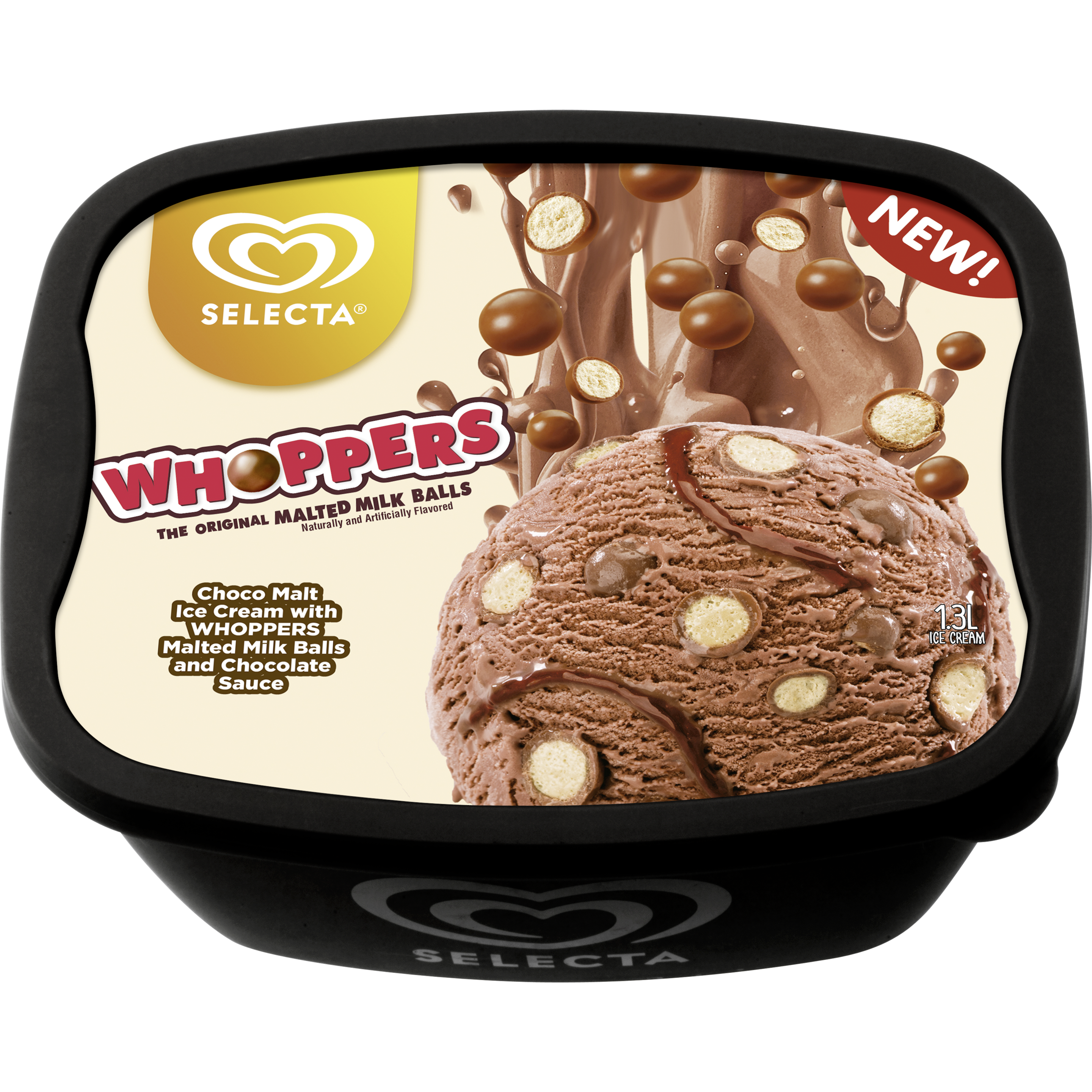 Selecta Whoppers Ice Cream Solo Pack 475Ml