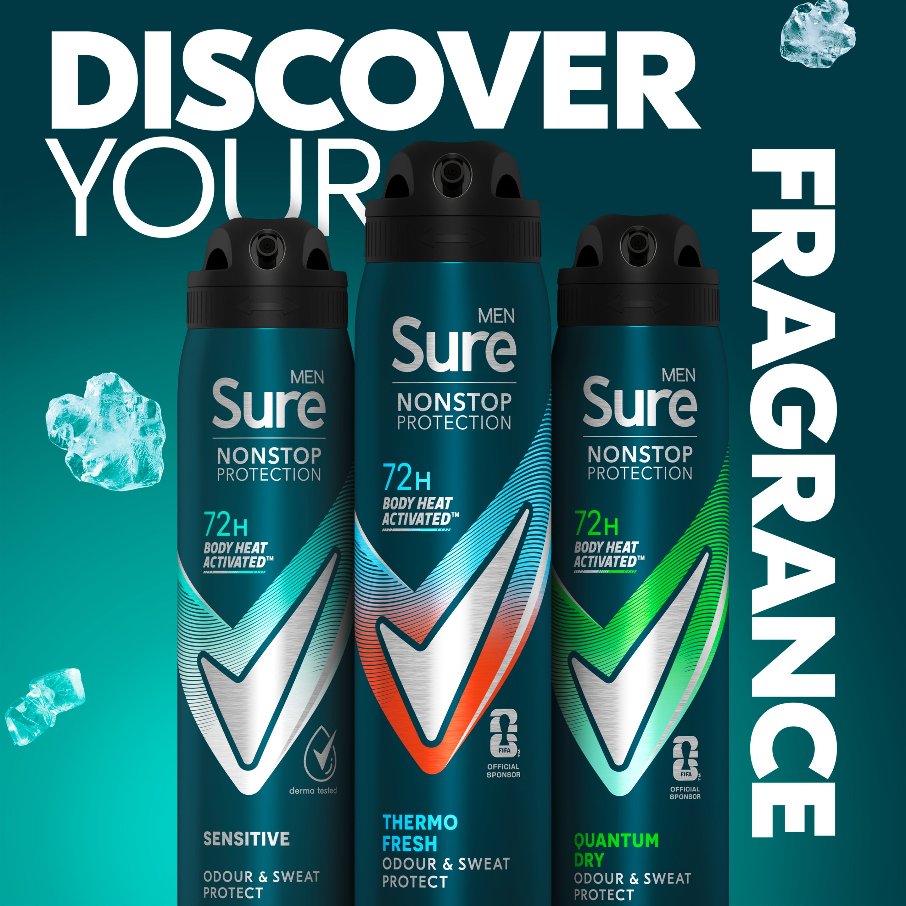 Sure Men 72hr Thermo Fresh Antiperspirant Deodorant Spray 250ml