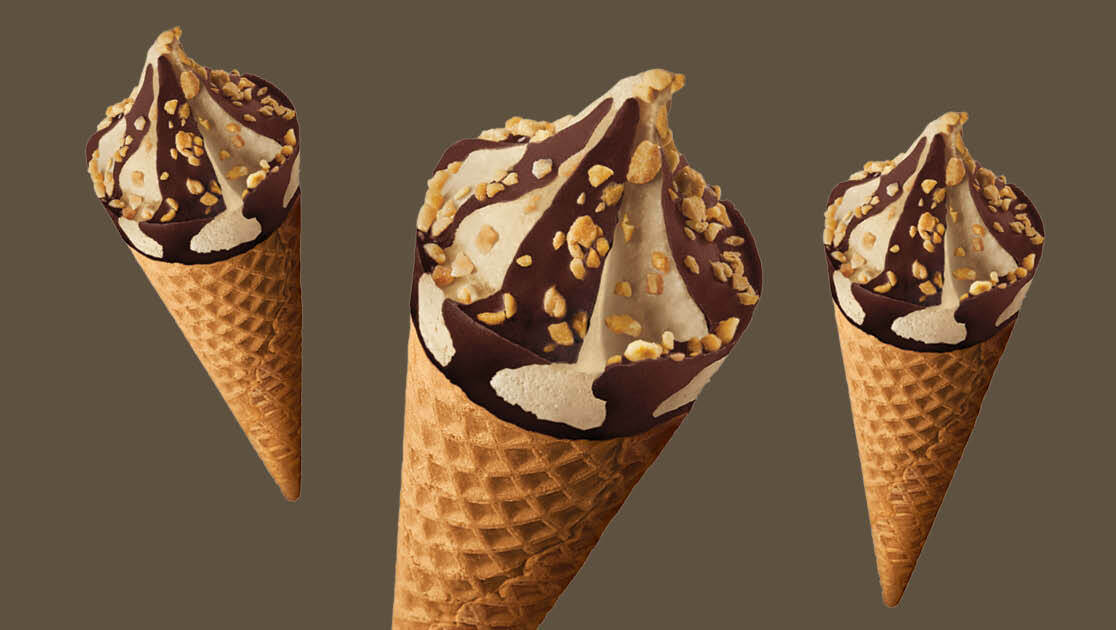 Close-up of Klondike Nuts for Vanilla cone