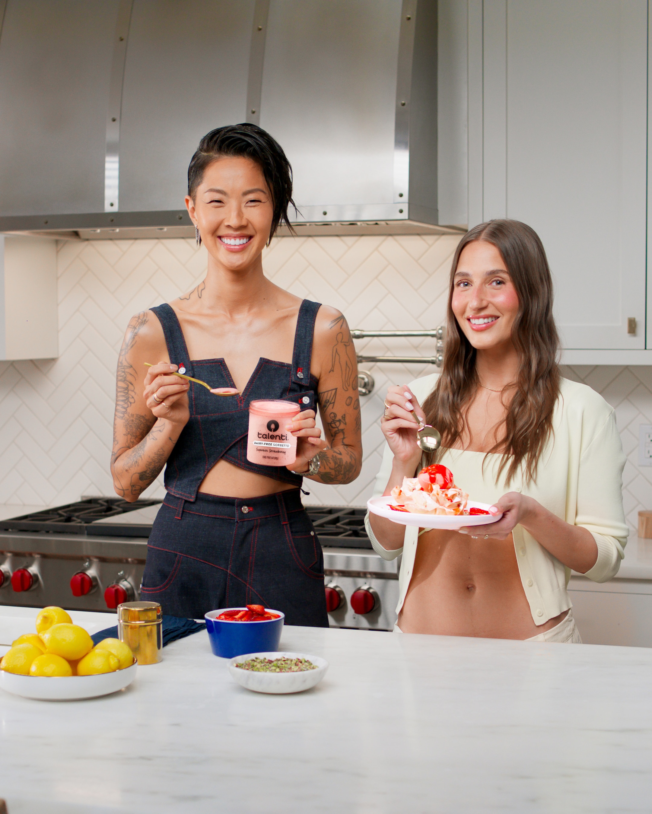 Kristen Kish and Amanda Batula enjoying Talenti ice cream