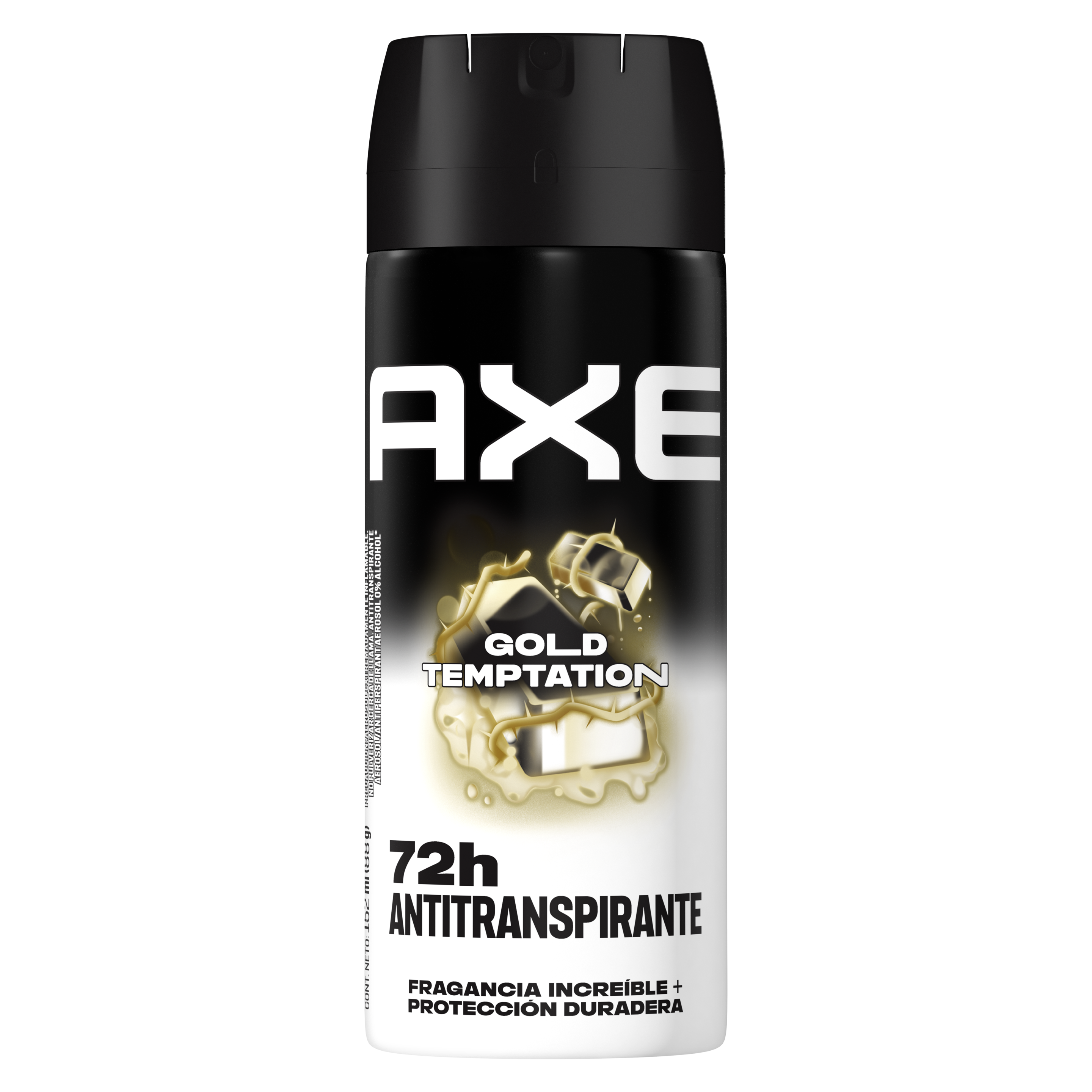 Antitranspirante en aerosol para hombre Axe Gold Temptation 152 ml. 72 H de protección contra la sudoración