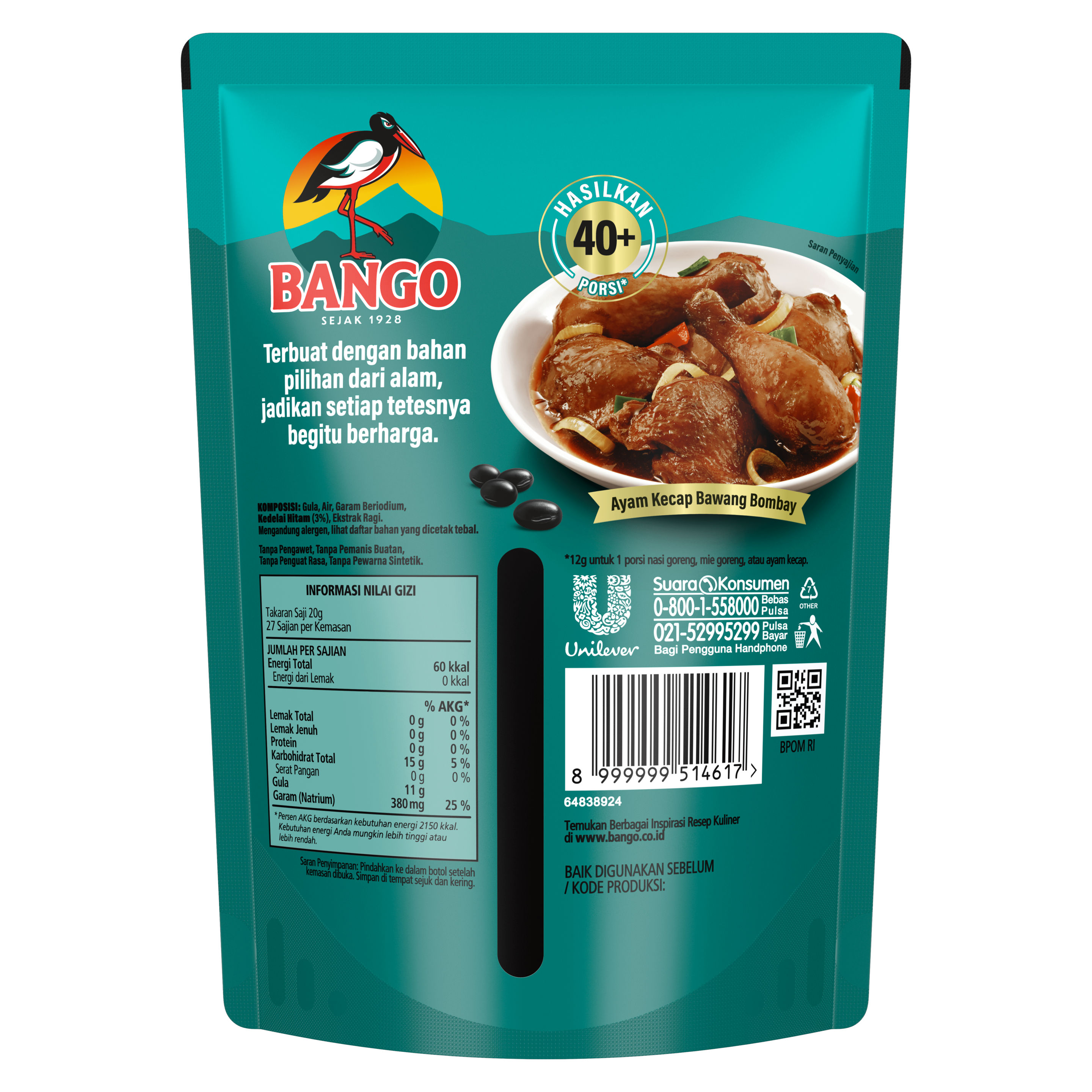 Bango Kecap Manis Pouch 540g