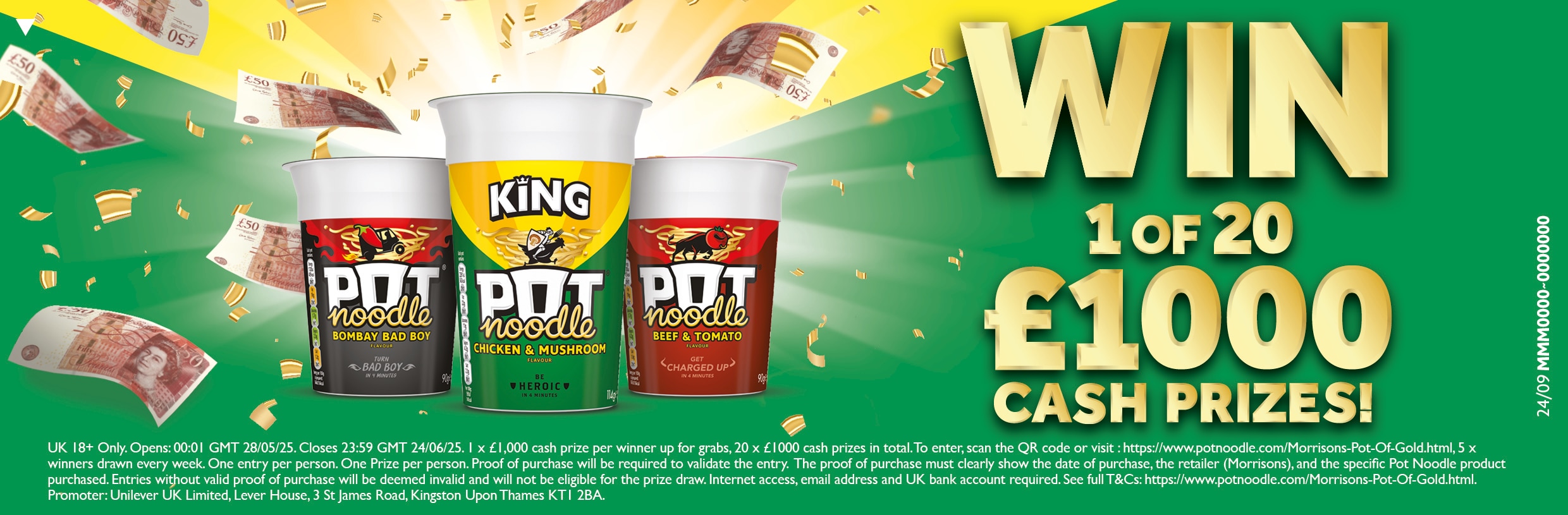 Pot Noodle Morrison's Scan to Win