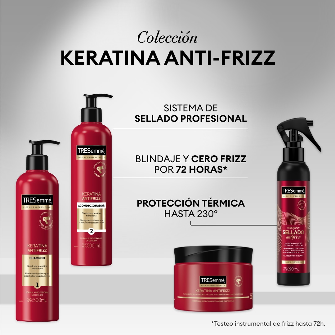 Shampoo y acondicionador tresemmé anti frizz para la hidratación profunda del cabello