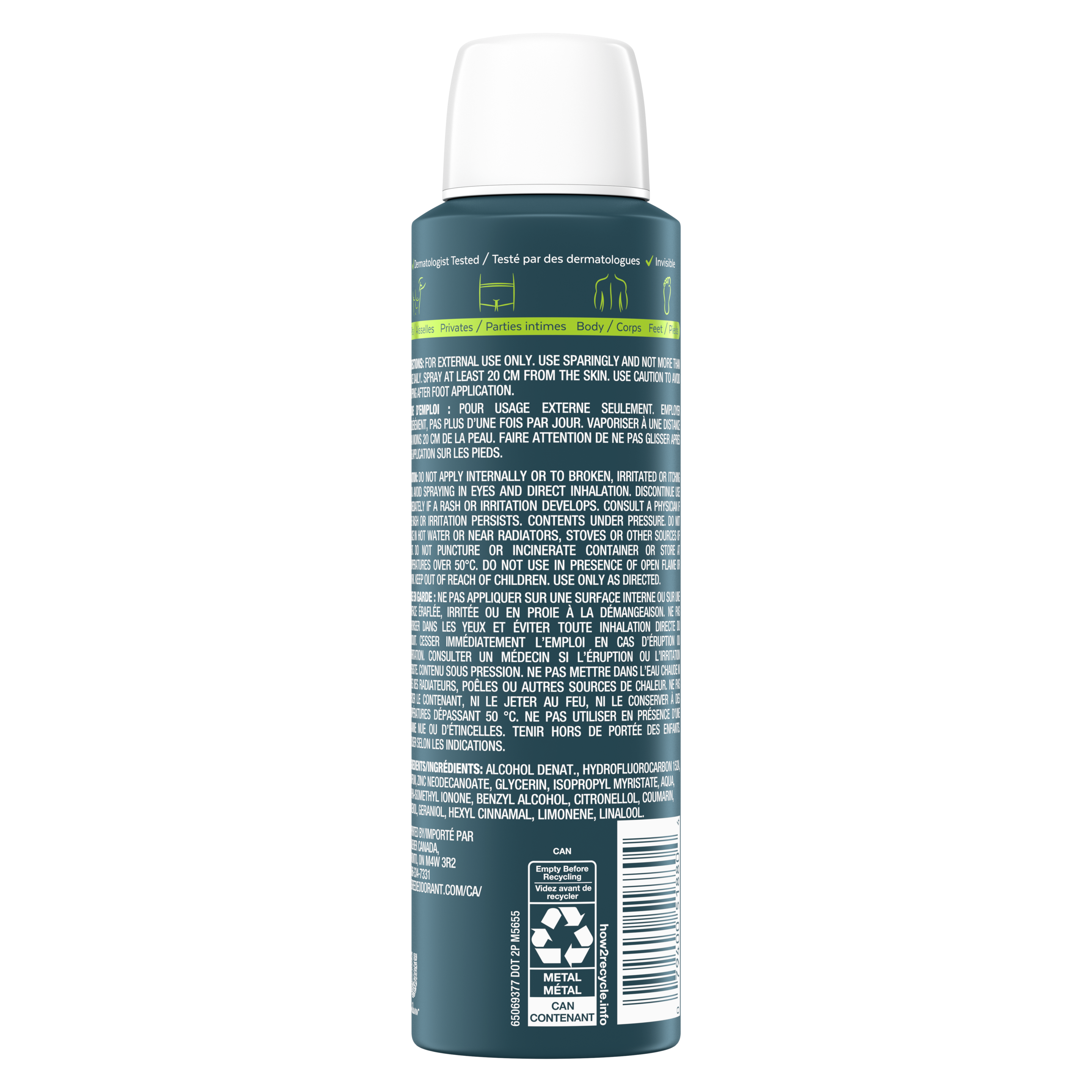 Degree® Men Deodorant Spray Whole Body Active Fresh Aluminum-Free 113g