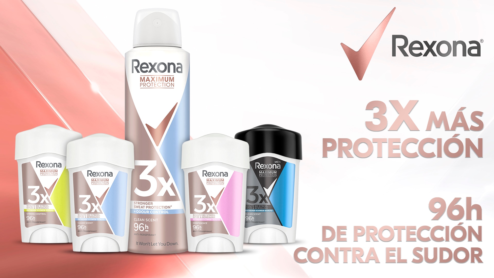 Rexona tesla 3x veces más protección