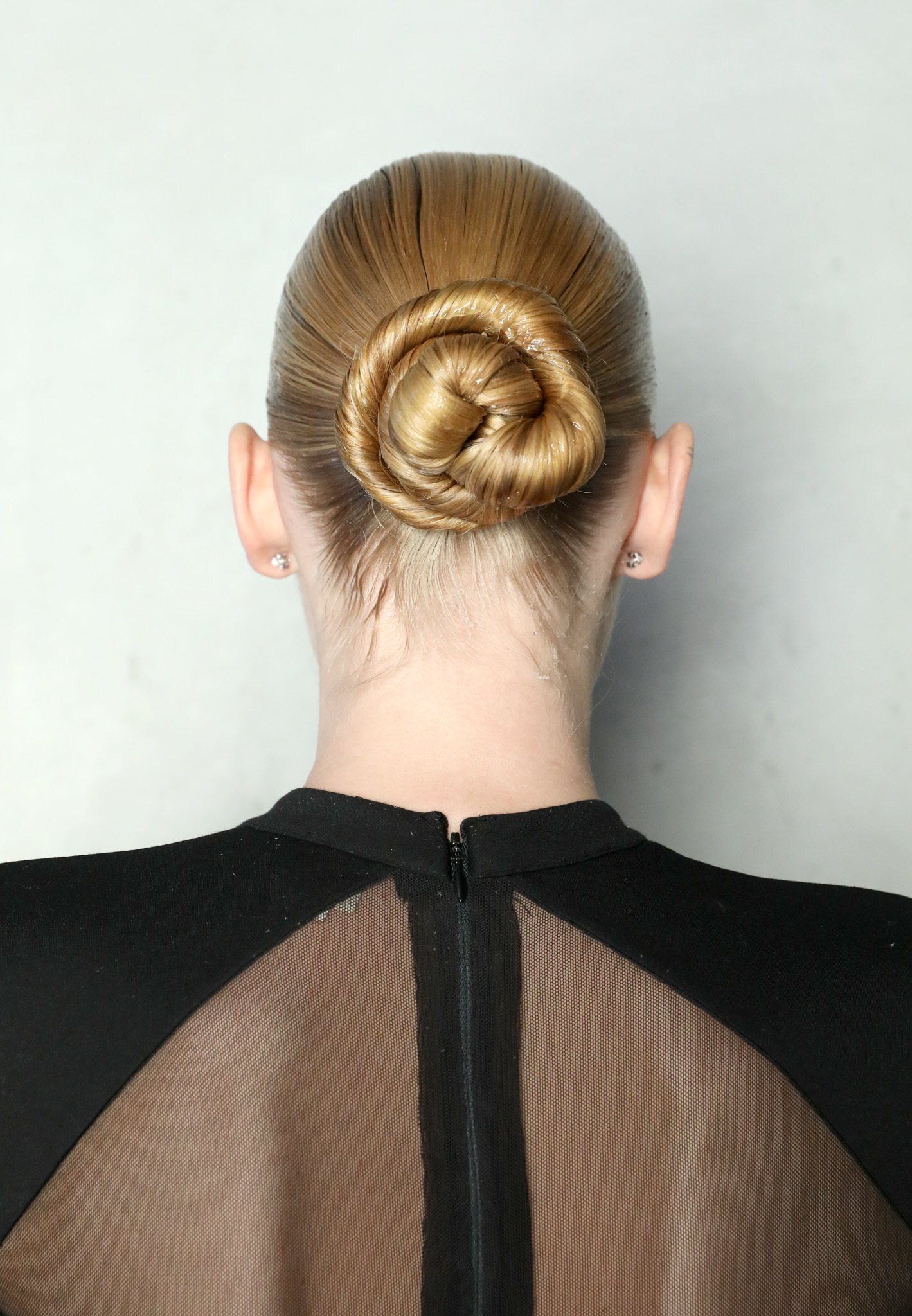 New York Fashion Week twisted sleek bun