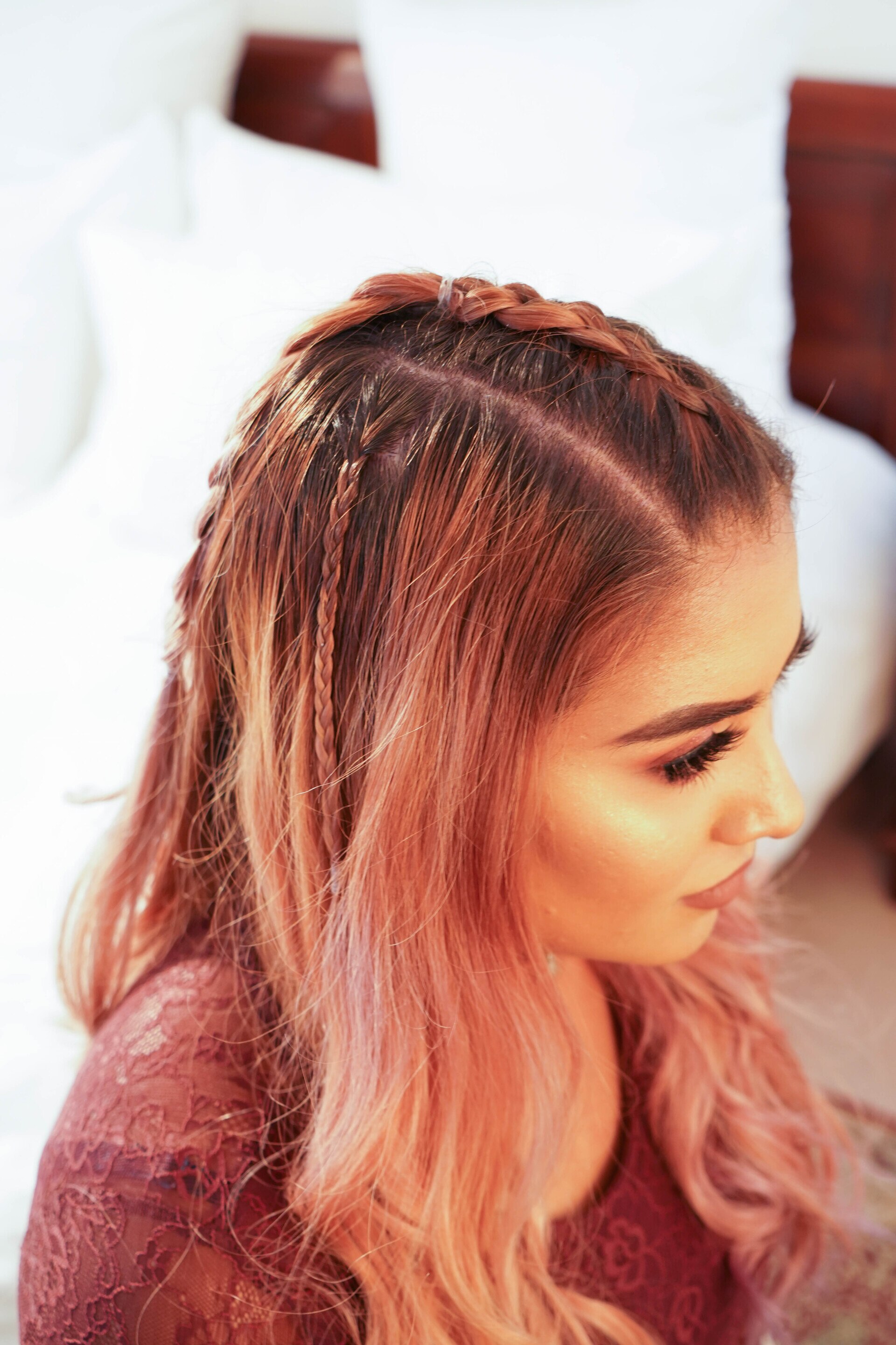 woman with Unicorn braid
