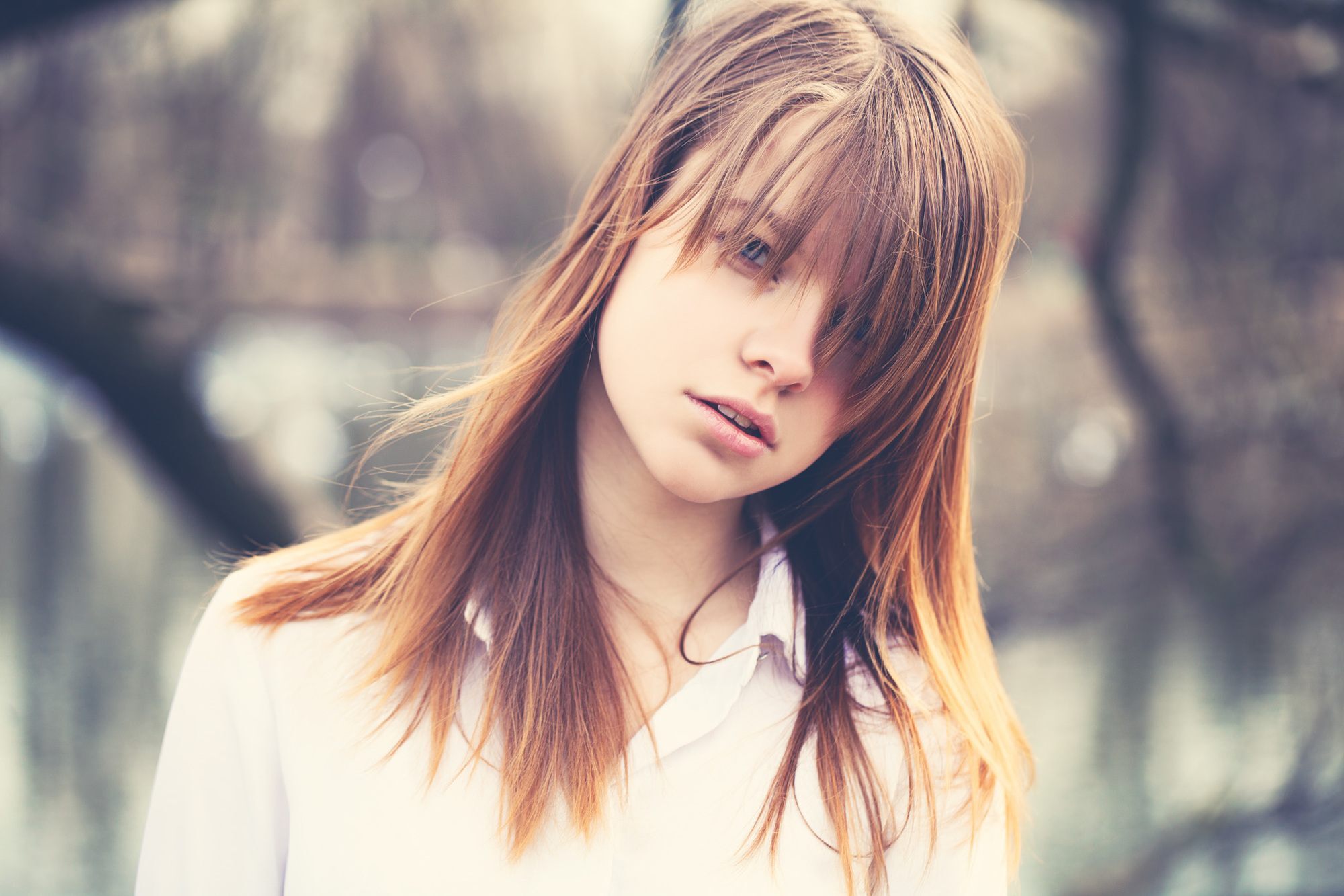 Extra long bangs