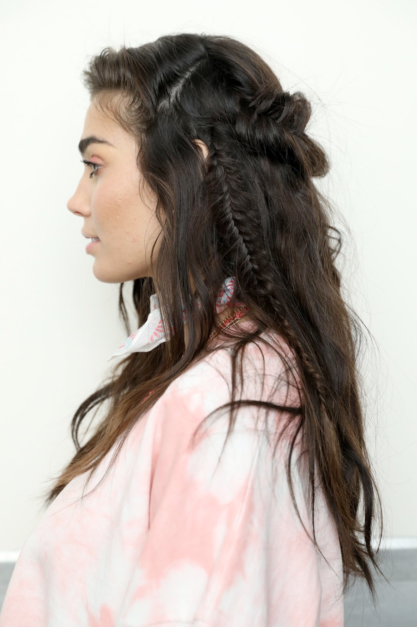 New York Fashion Week fishtail braid hairstyle